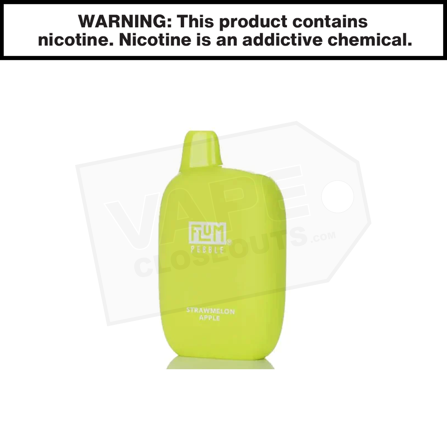 Flum Pebble | Strawmelon Apple | 6000 Puff Disposable Rechargeable Vape