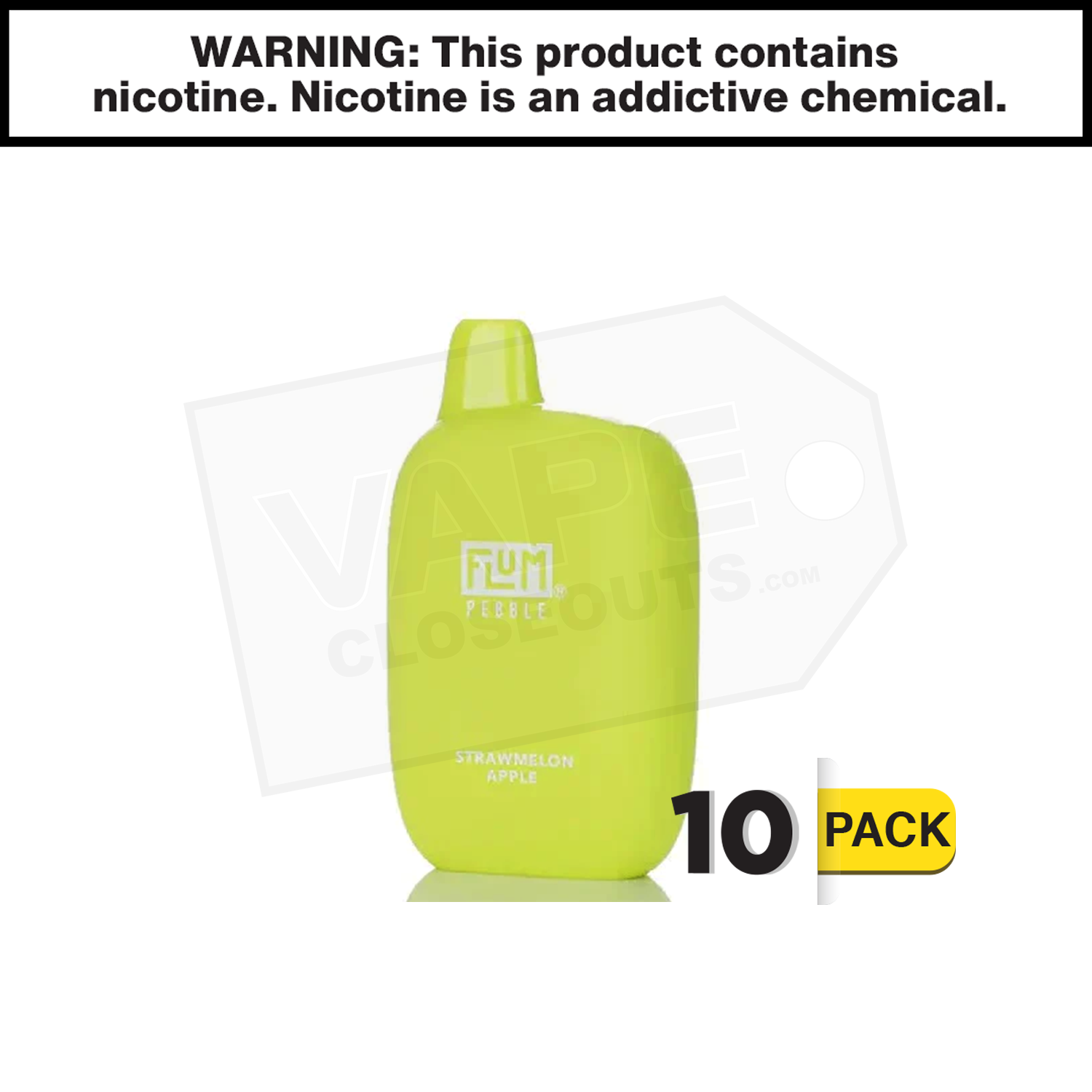 Flum Pebble | Strawmelon Apple | 6000 Puff Disposable Rechargeable Vape — image 2