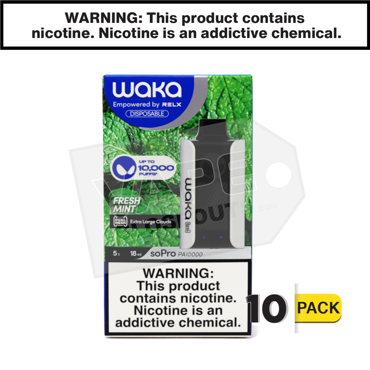 Fresh Mint WAKA soPro PA10000 Disposable Vape — image 2