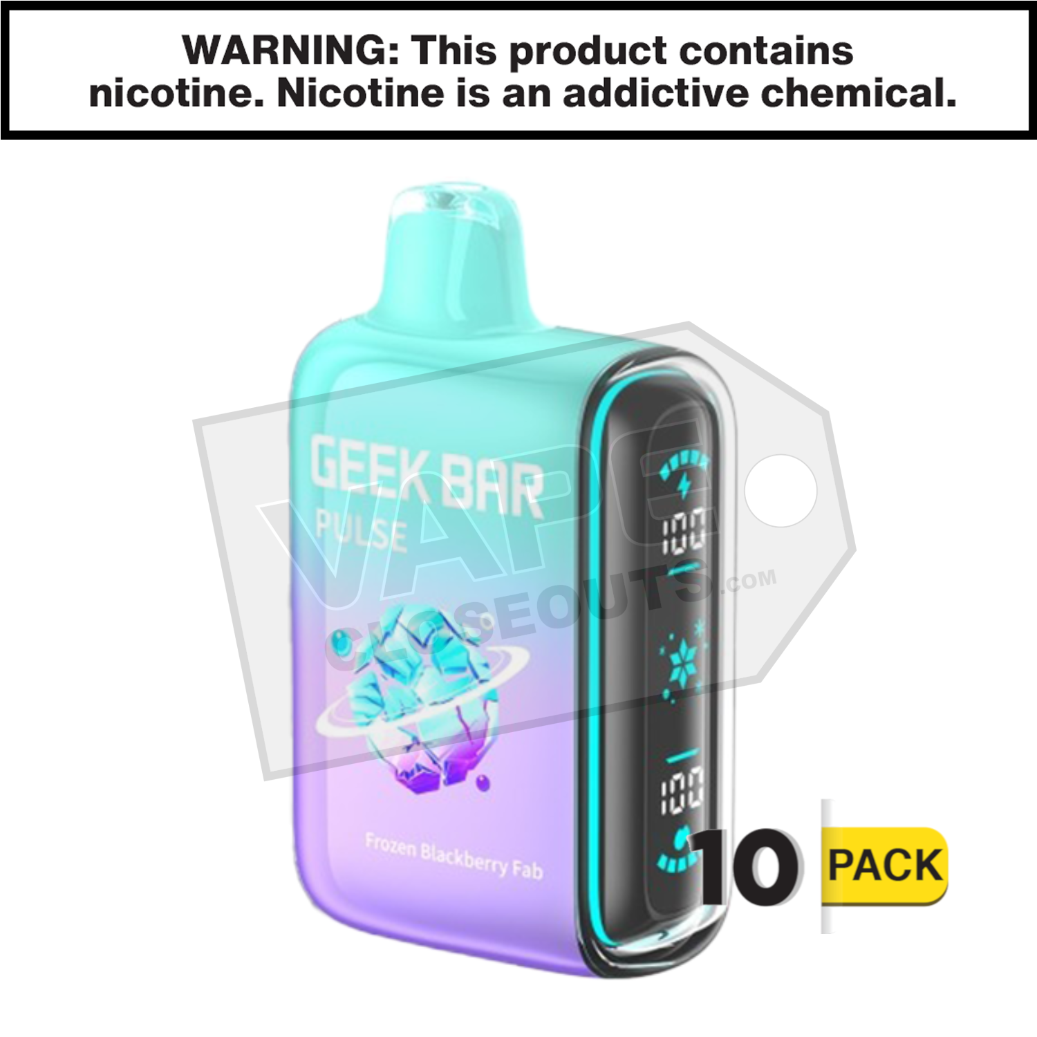 Frozen Blackberry Fab Geek Bar Pulse Disposable Vape — image 2