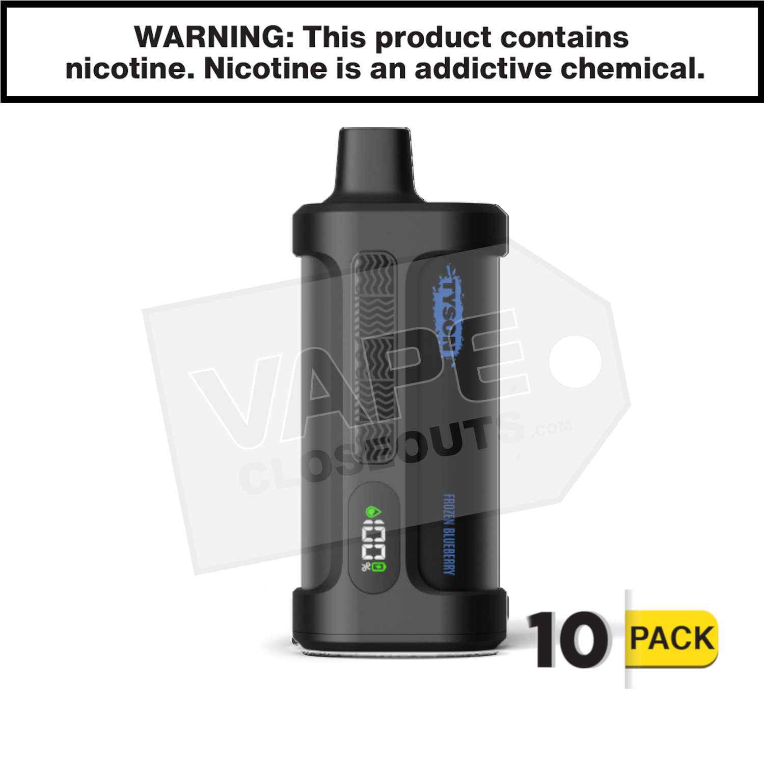 Frozen Blueberry Tyson 2.0 Iron Mike 15,000 Puff Disposable Vape — image 2