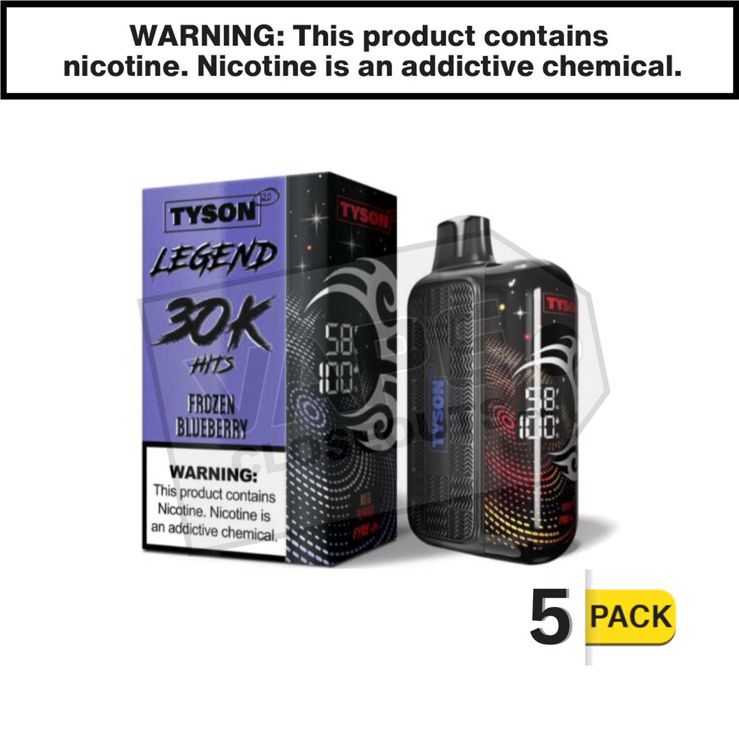 Frozen Blueberry Tyson 2.0 Legend 30k Disposable Vape
