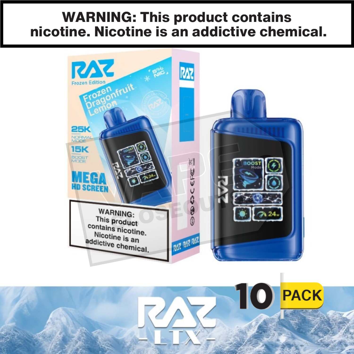 Frozen Dragonfruit Lemon RAZ LTX 25K Disposable Vape — image 2