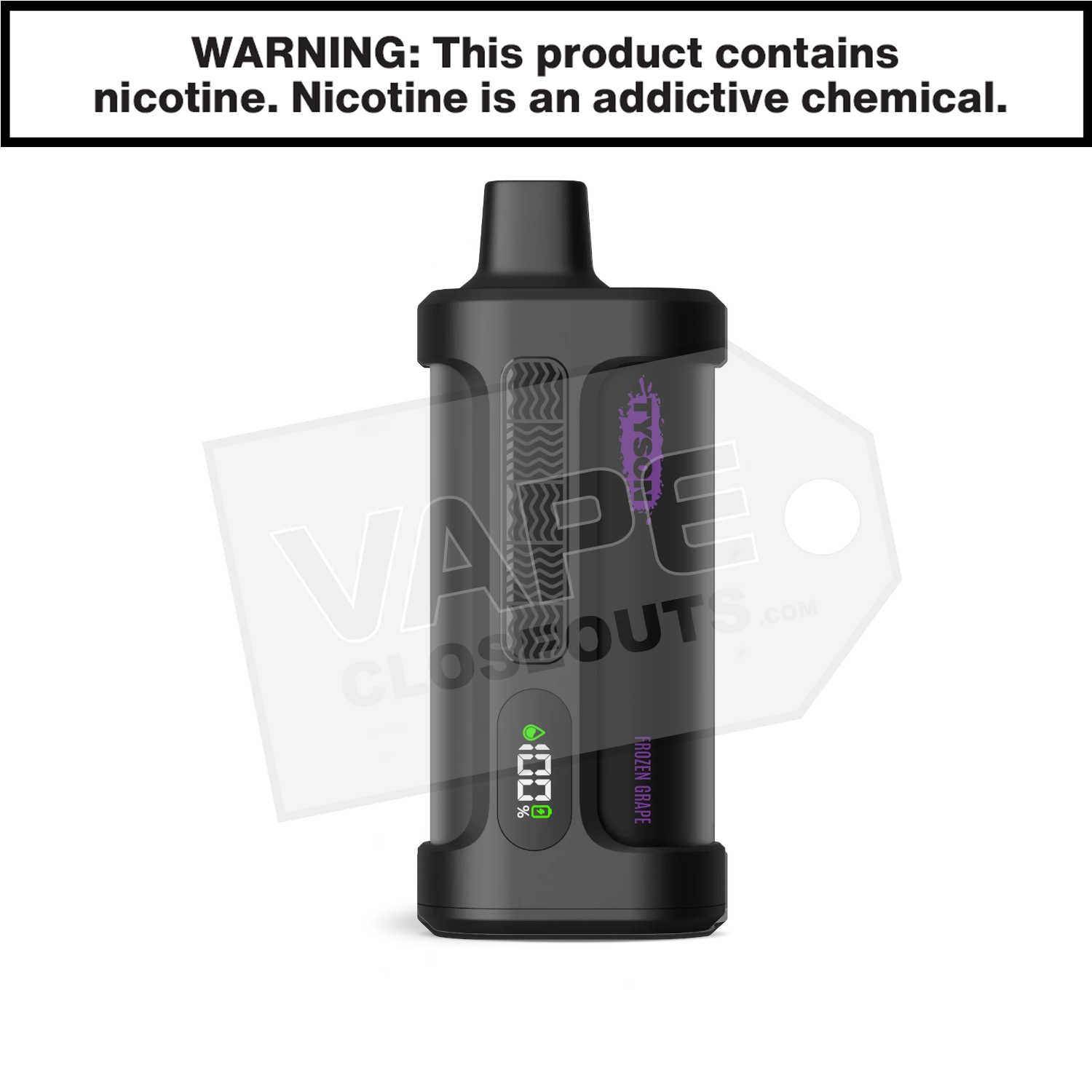 Frozen Grape Tyson 2.0 Iron Mike 15,000 Puff Disposable Vape