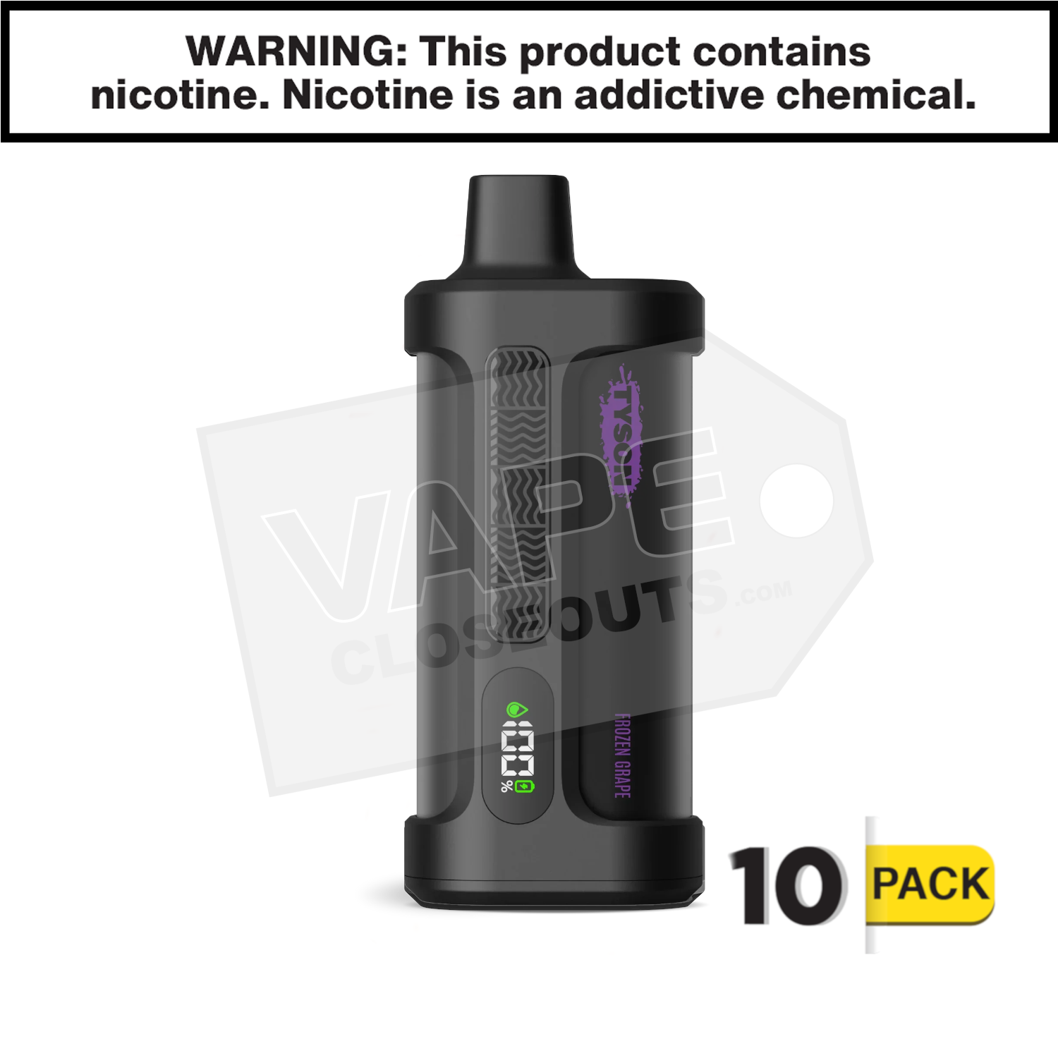 Frozen Grape Tyson 2.0 Iron Mike 15,000 Puff Disposable Vape — image 2