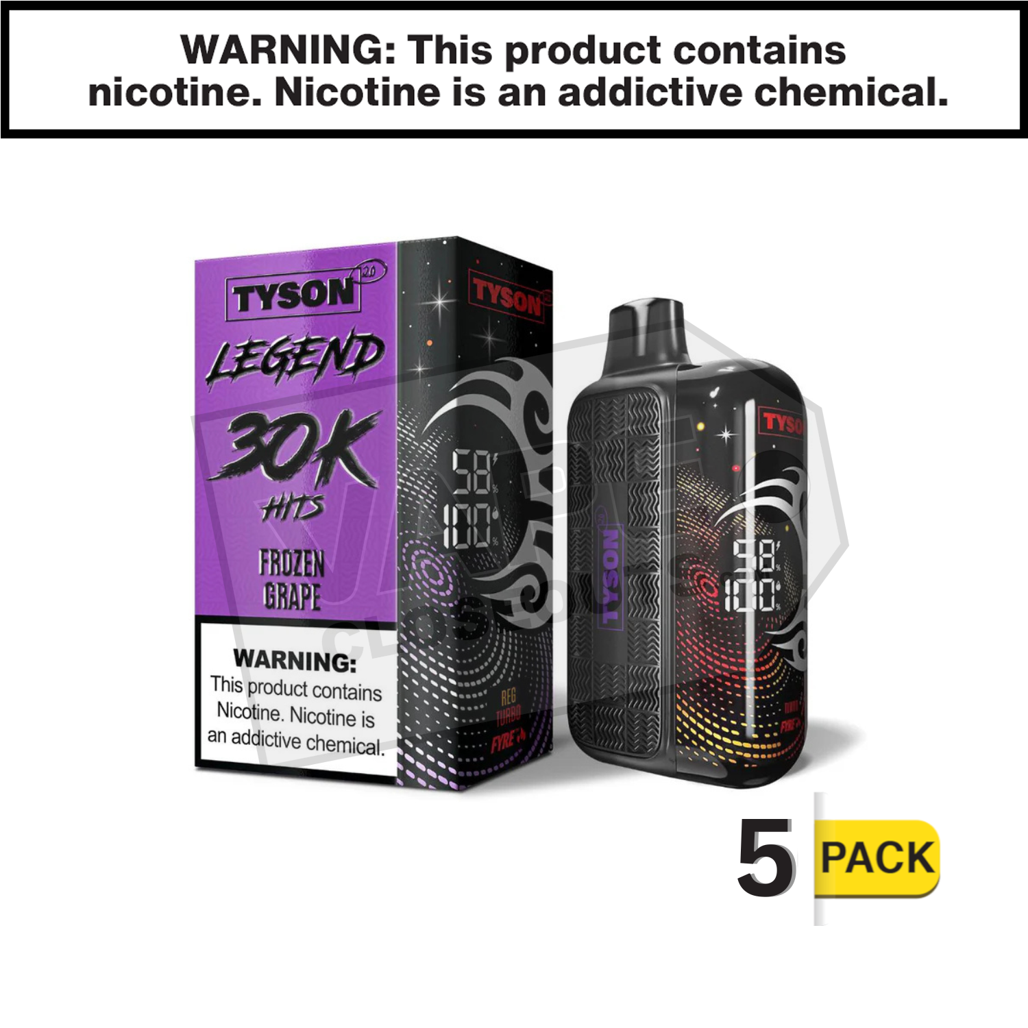 Frozen Grape Tyson 2.0 Legend 30k Disposable Vape