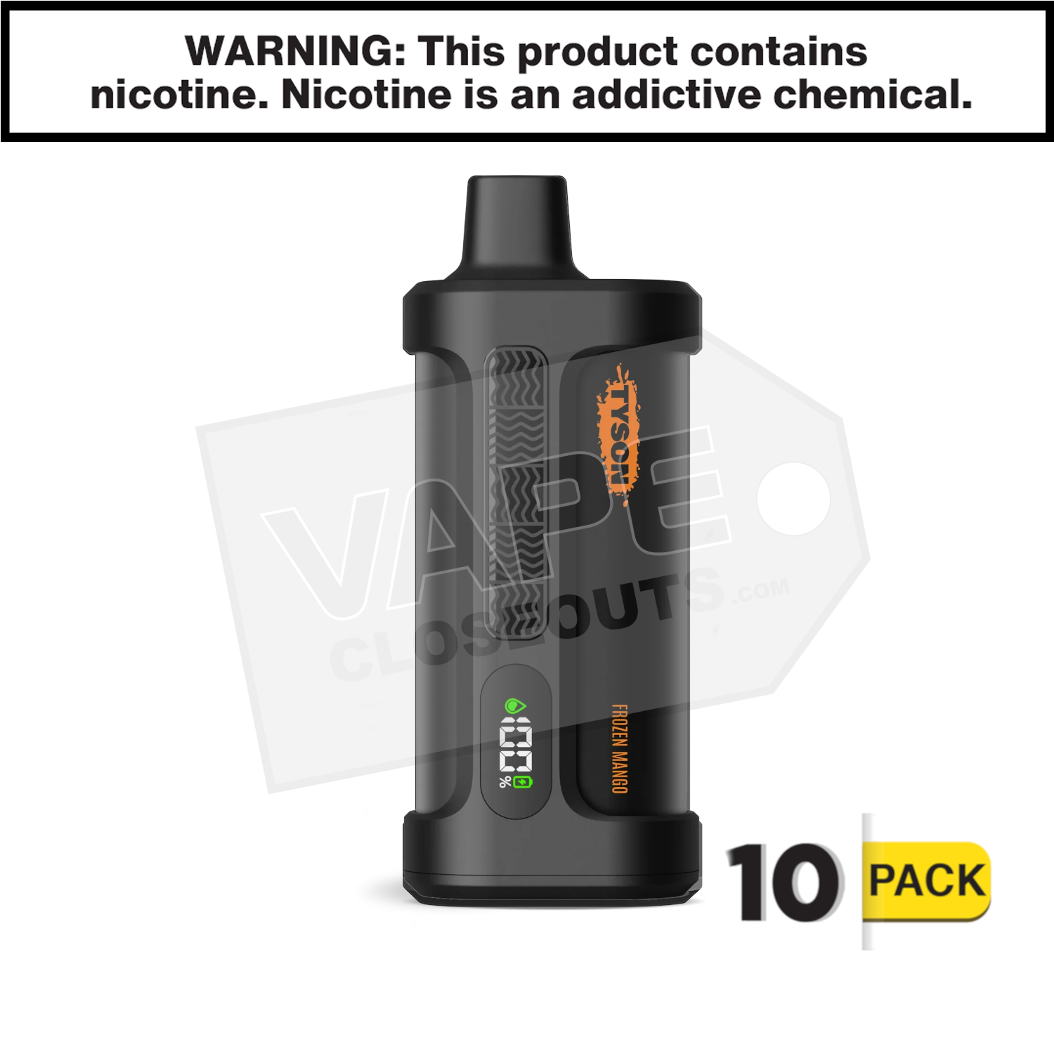 Frozen Mango Tyson 2.0 Iron Mike 15,000 Puff Disposable Vape — image 2