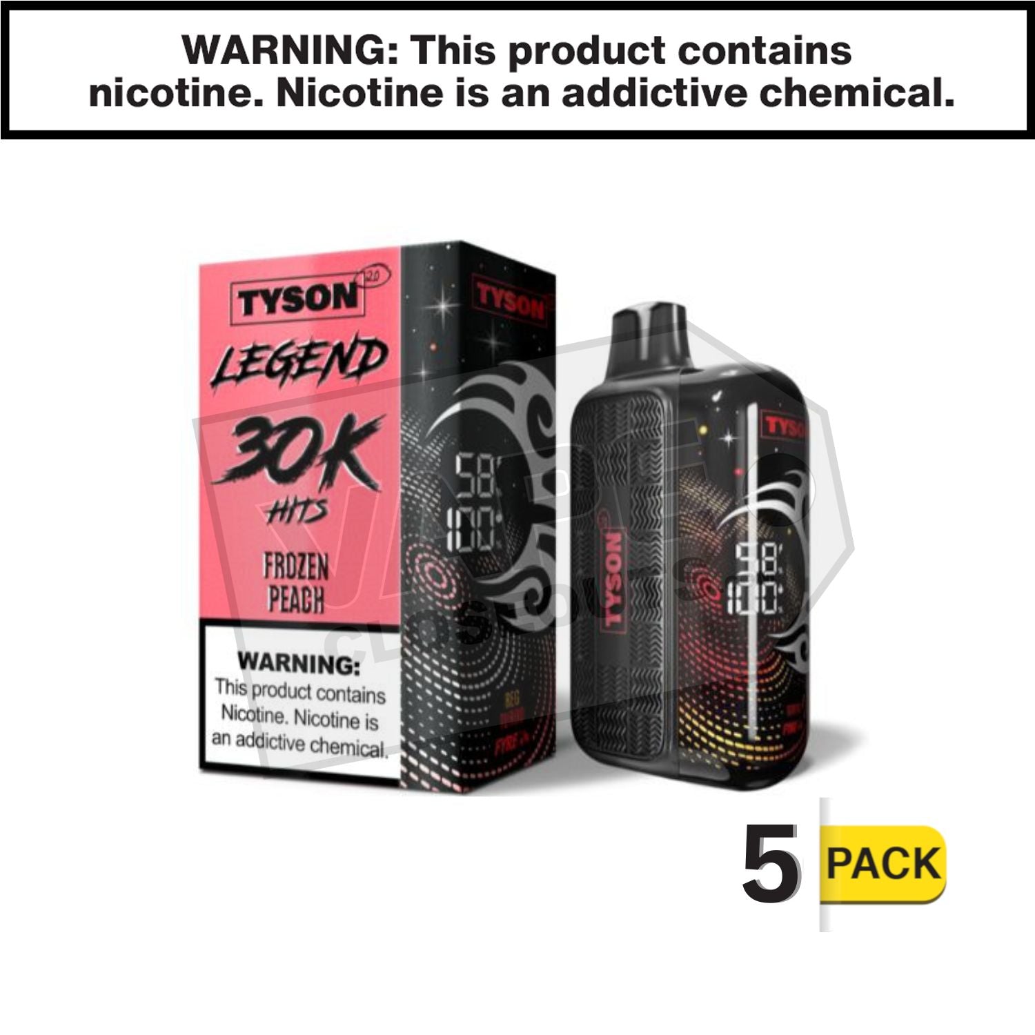 Frozen Peach Tyson 2.0 Legend 30k Disposable Vape