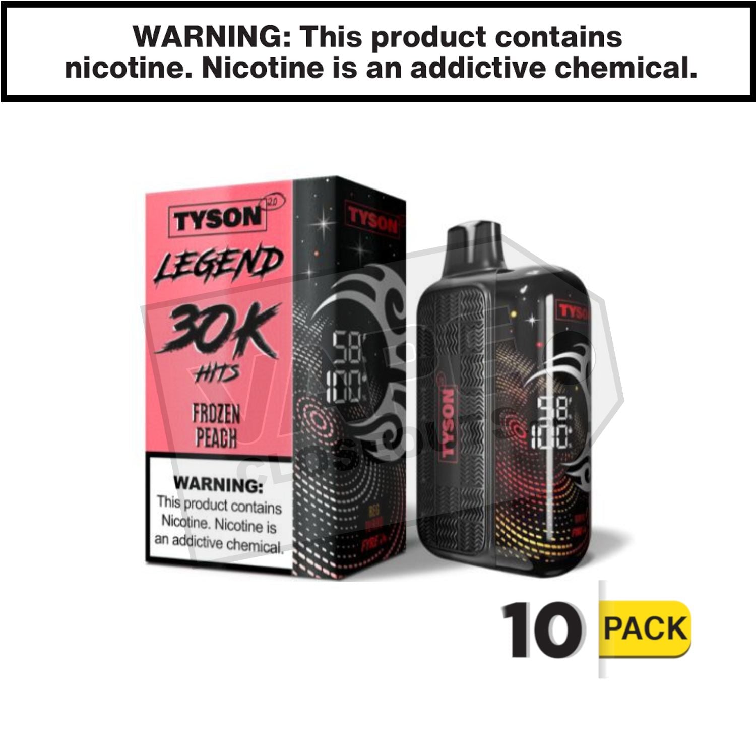 Frozen Peach Tyson 2.0 Legend 30k Disposable Vape — image 2