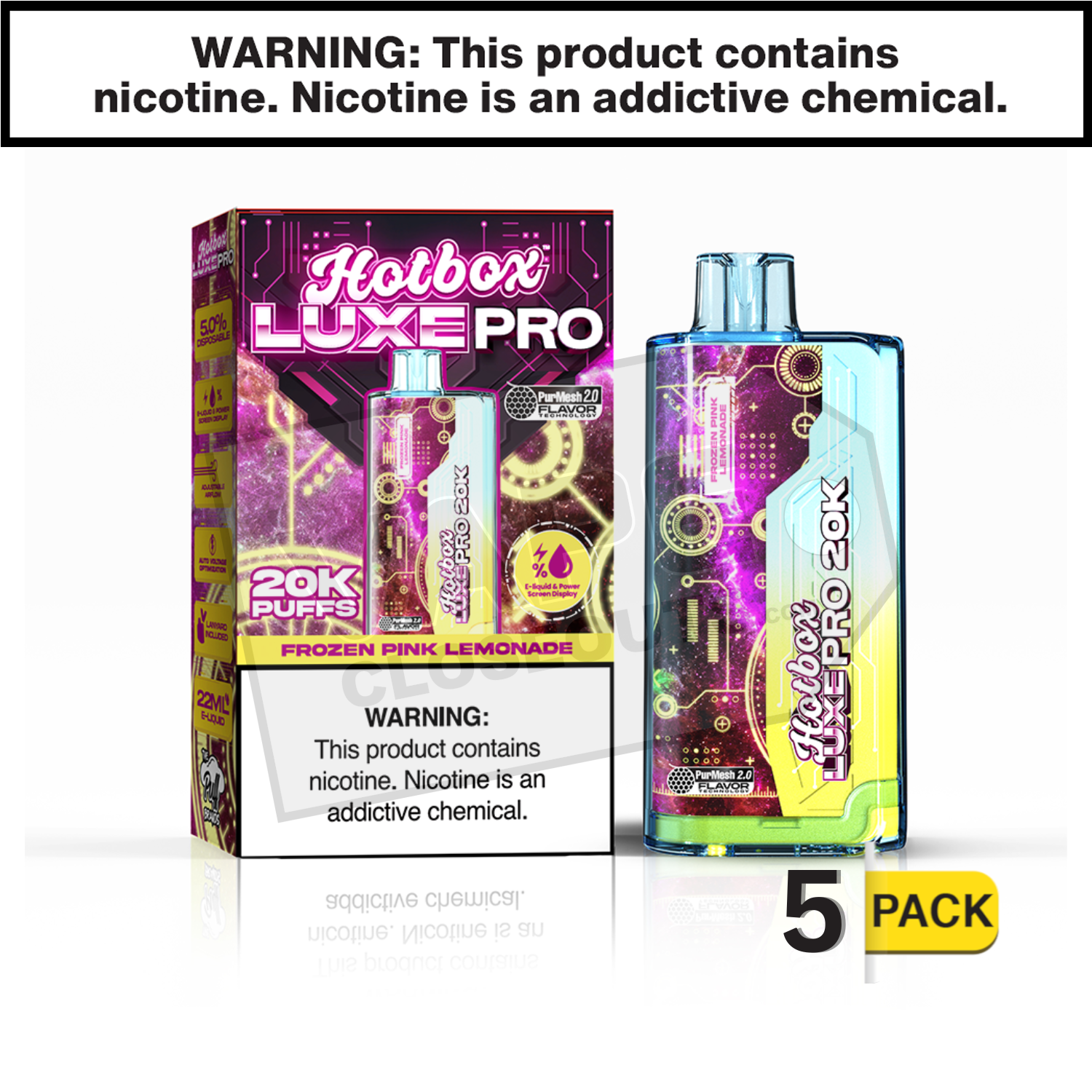 Frozen Pink Lemonade Hotbox Luxe Pro 20K Disposable Vape