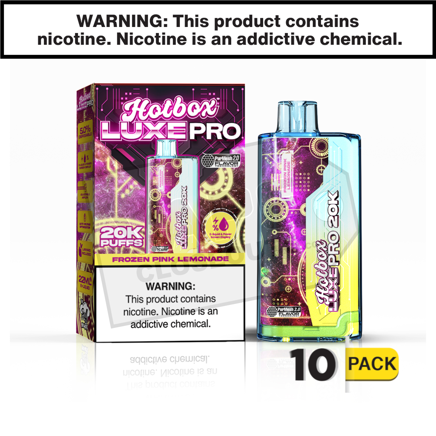 Frozen Pink Lemonade Hotbox Luxe Pro 20K Disposable Vape — image 2