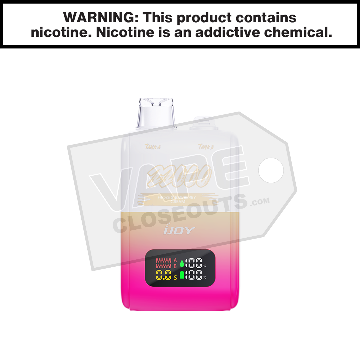 Frozen Strawberry Cream iJoy SD22000 Disposable Vape