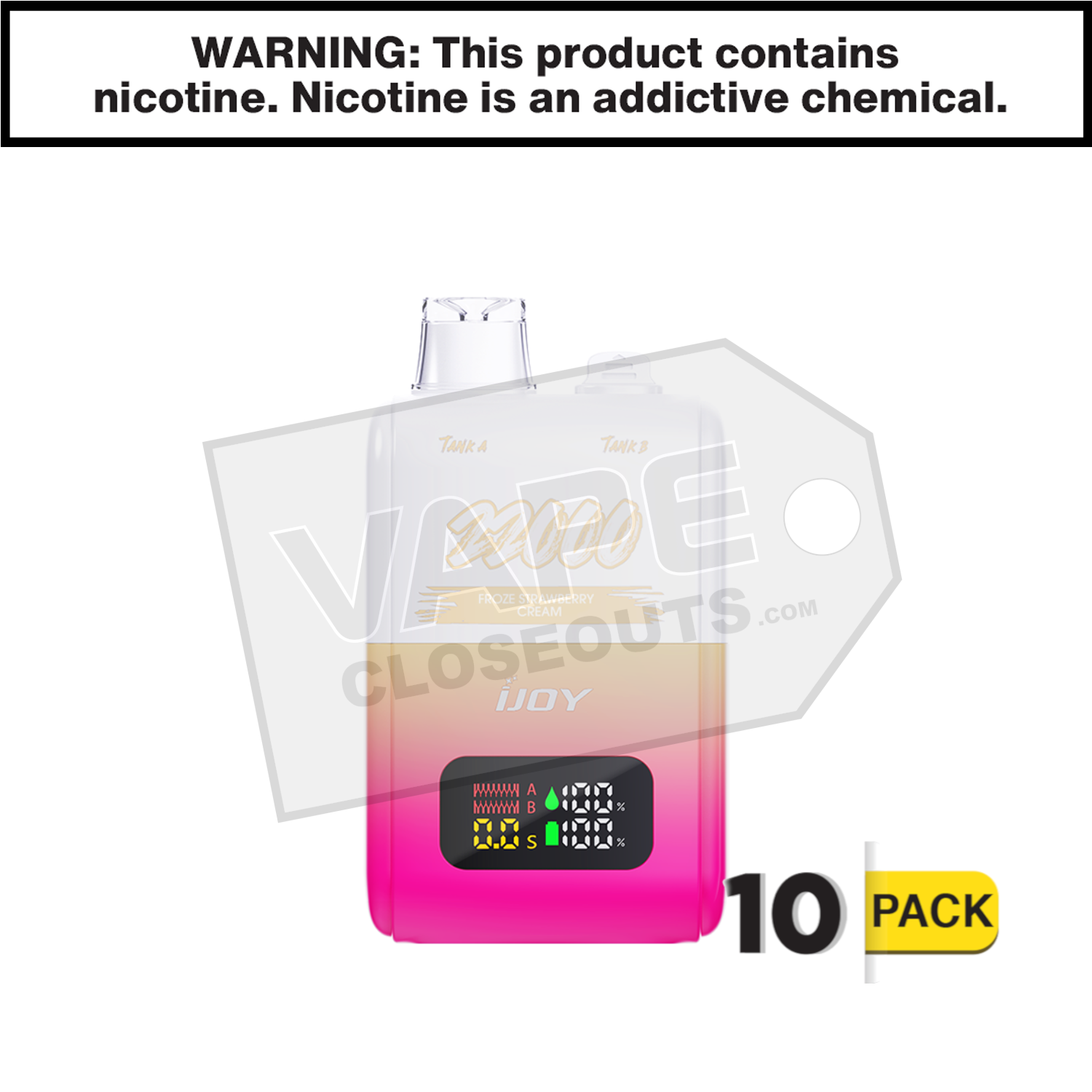 Frozen Strawberry Cream iJoy SD22000 Disposable Vape — image 2