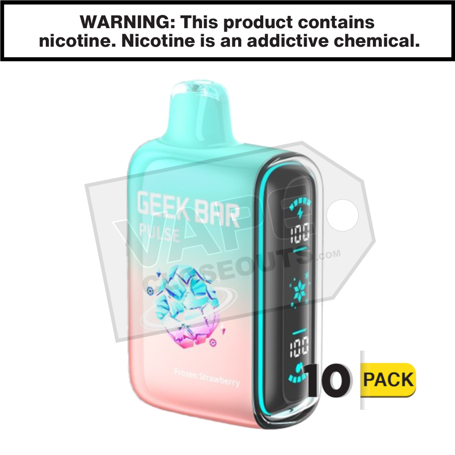 Frozen Strawberry Geek Bar Pulse Disposable Vape — image 2