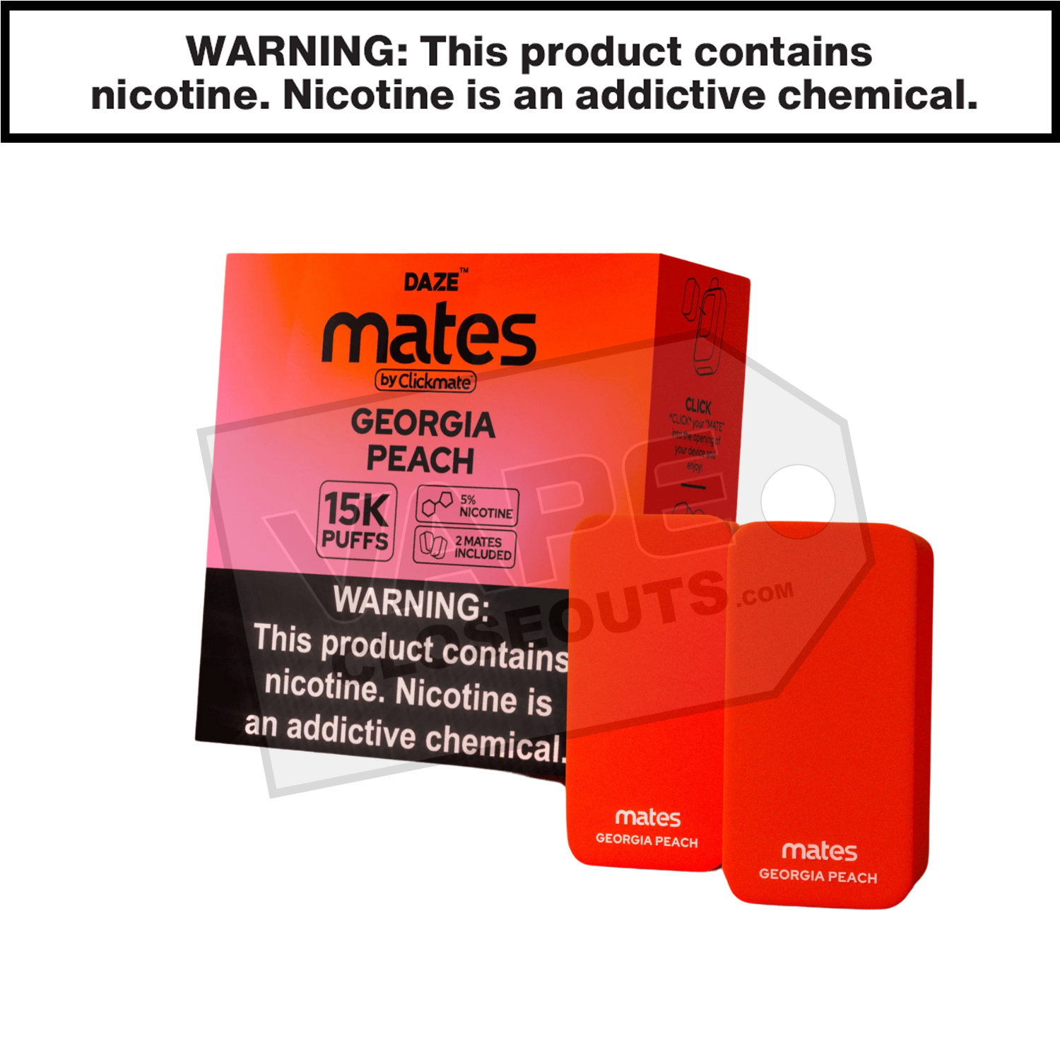 Mates Georgia Peach Clickmate Pods 15K (2pk)
