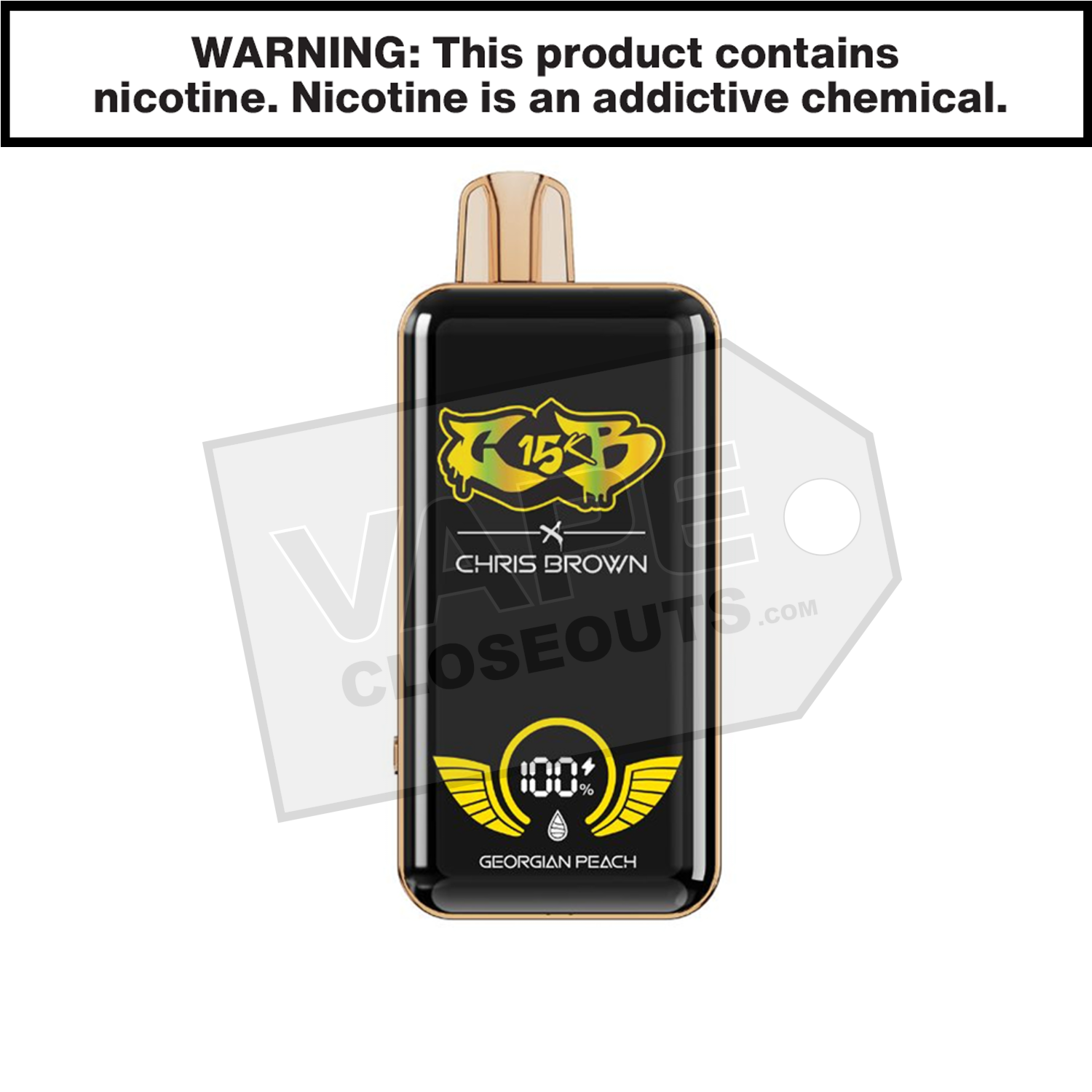 Georgian Peach Chris Brown CB15K Disposable Vape