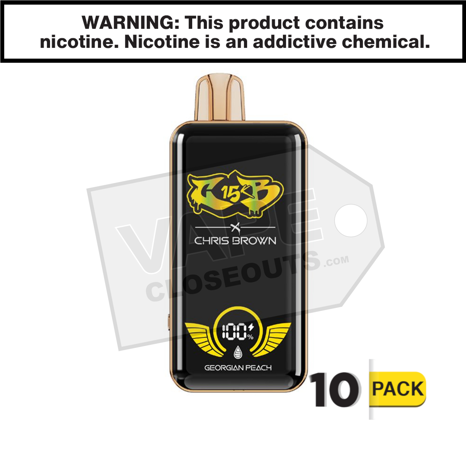 Georgian Peach Chris Brown CB15K Disposable Vape — image 2