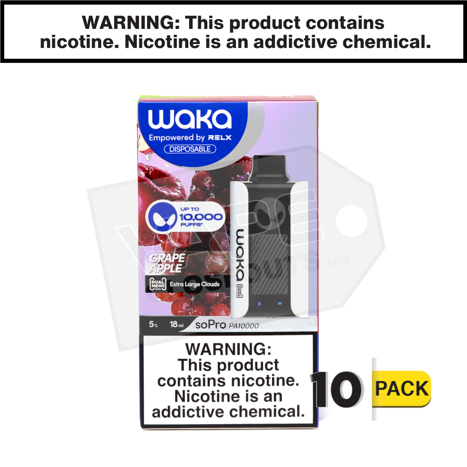 Grape Apple WAKA soPro PA10000 Disposable Vape — image 2