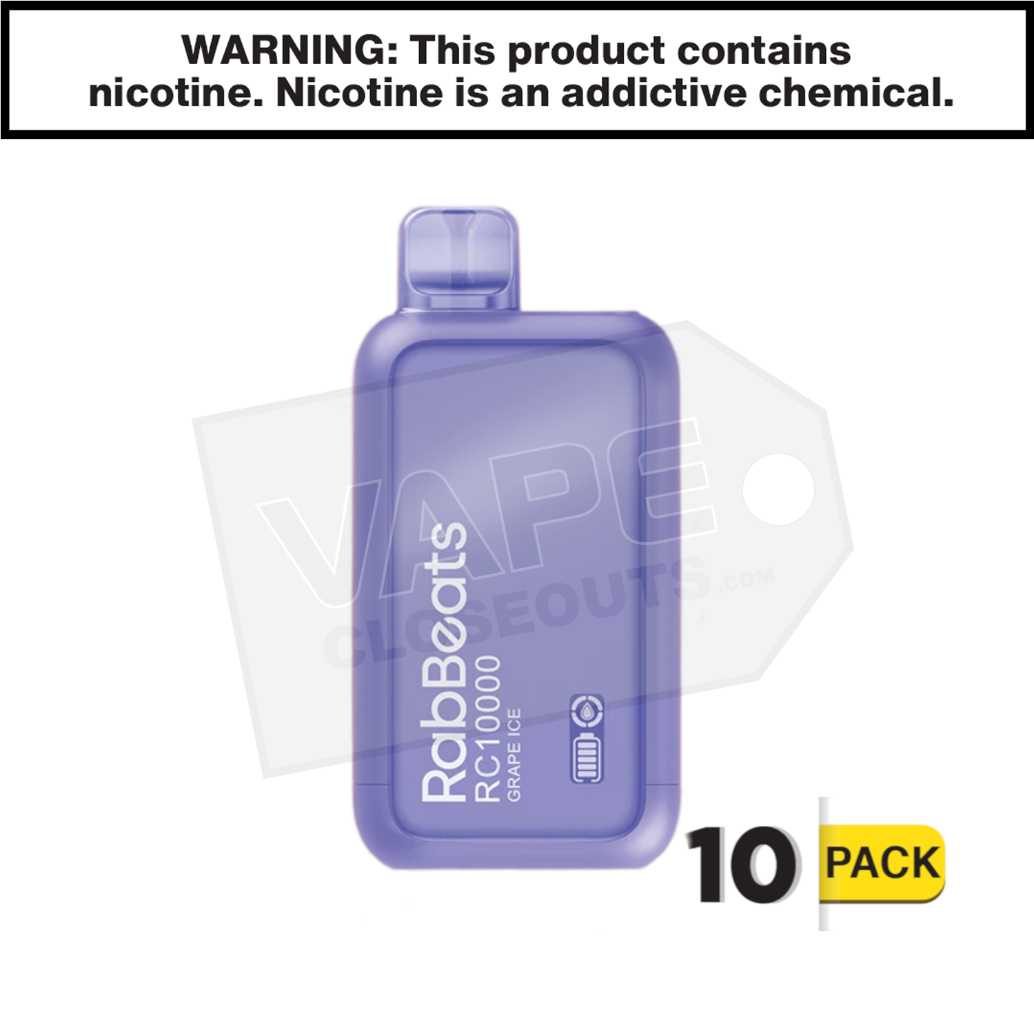 Grape Ice RabBeats RC10000 Vape — image 2