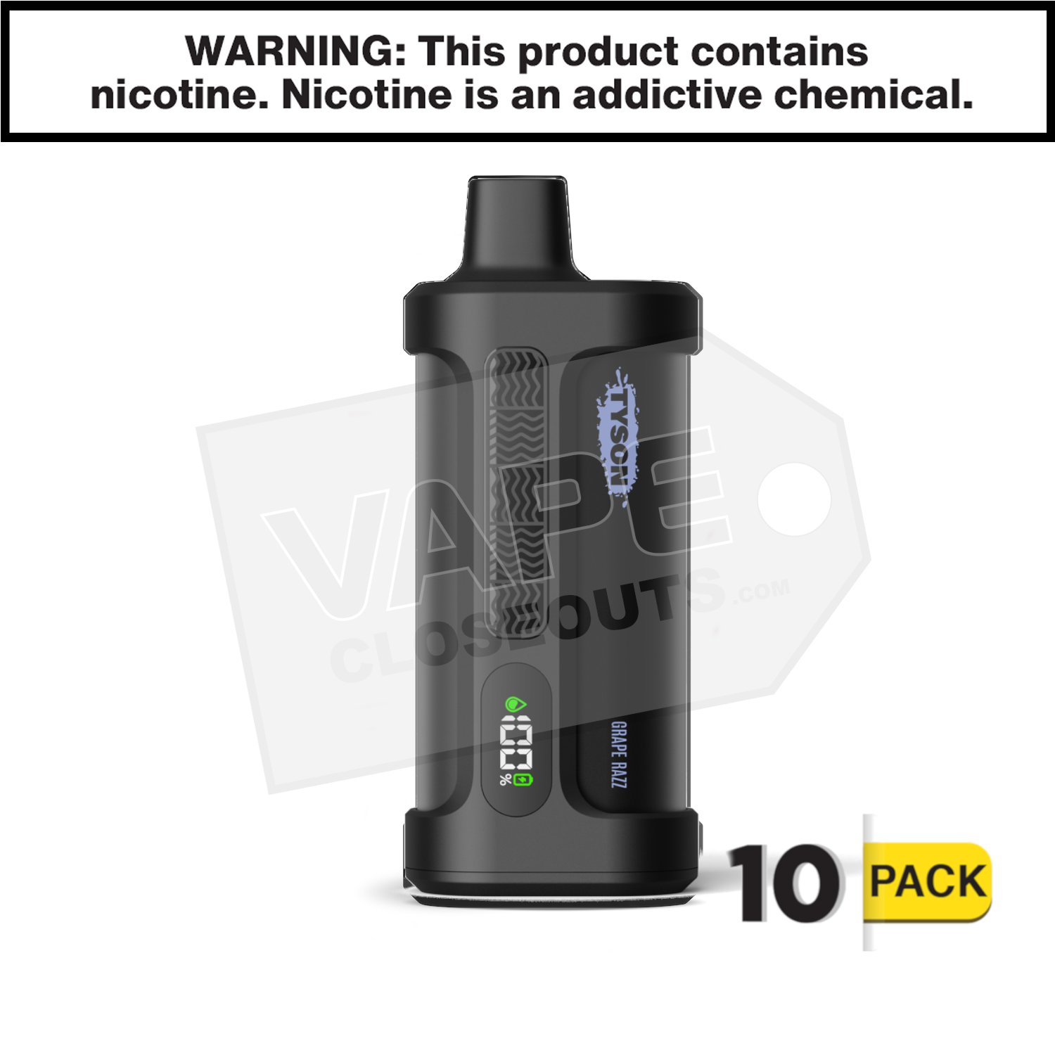 Grape Razz Tyson 2.0 Iron Mike 15,000 Puff Disposable Vape — image 2