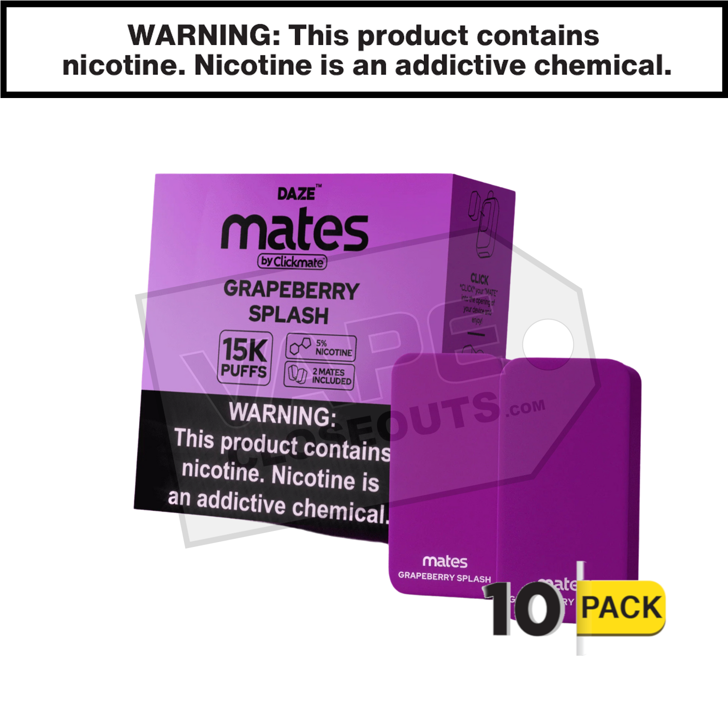 Mates Grapeberry Splash Clickmate Pods 15K (2pk) — image 2