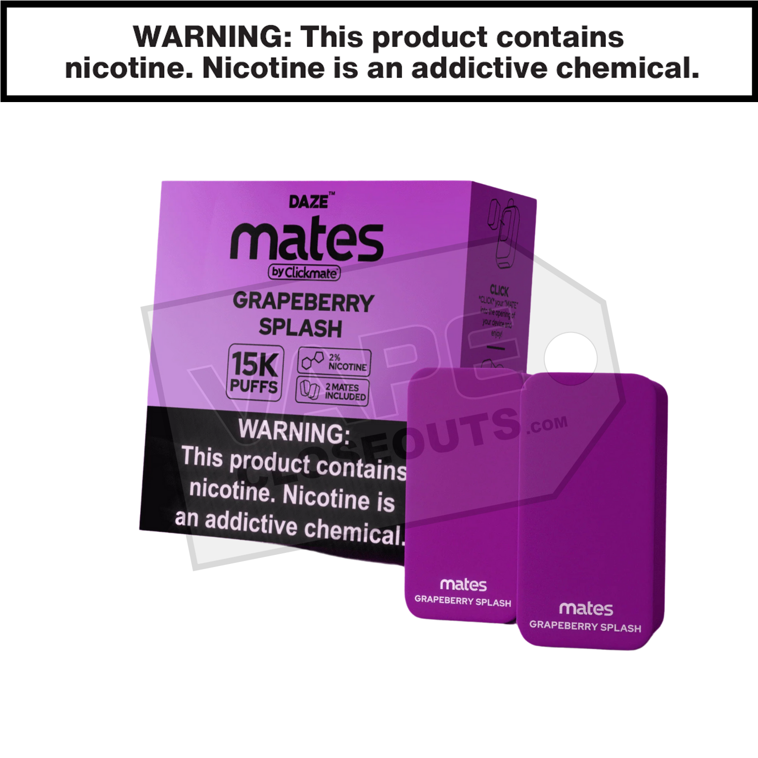 Mates Grapeberry Splash Clickmate Pods 15K (2pk) — image 3