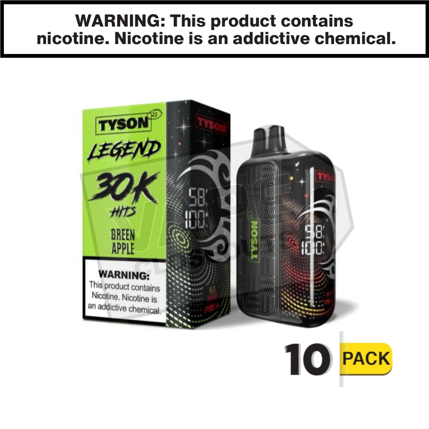 Green Apple Tyson 2.0 Legend 30k Disposable Vape — image 2