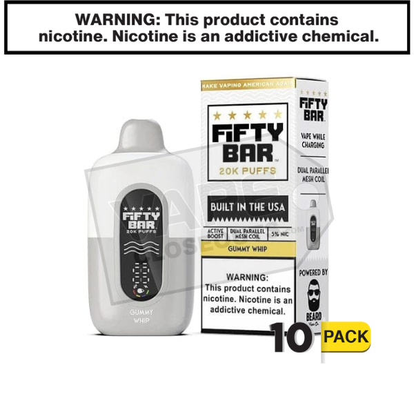 Gummy Whip Fifty Bar V2 20K Disposable Vape — image 2