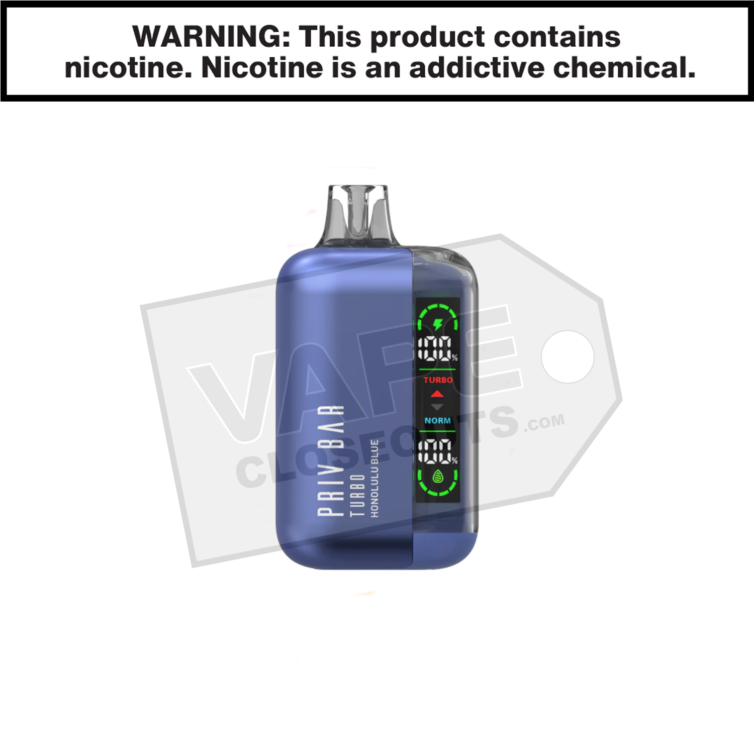 Honolulu Blue Priv Bar Turbo 15K Disposable Vape By SMOK