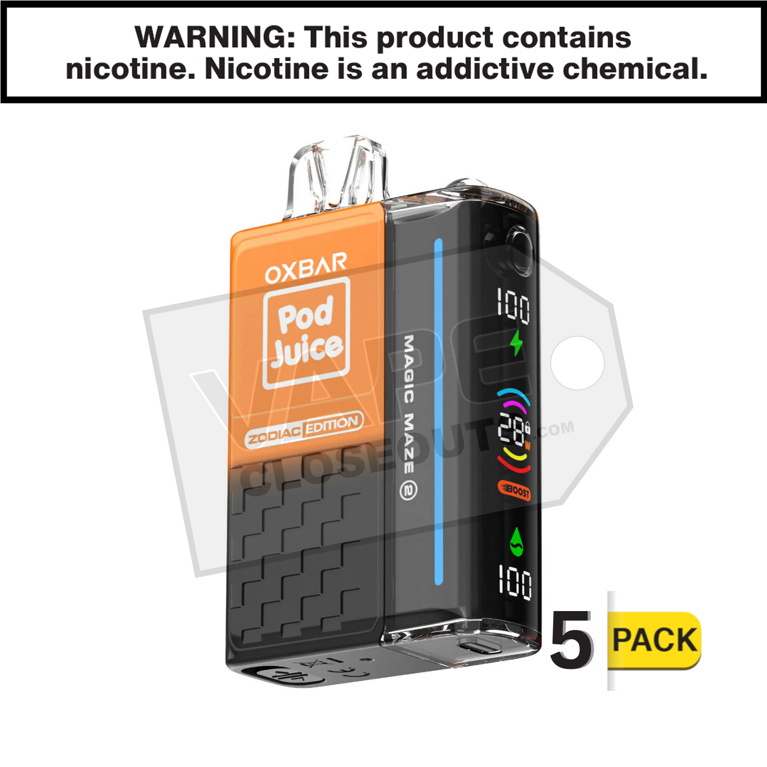 Juicy Mango Burst Oxbar Magic Maze 2 30K Disposable Vape