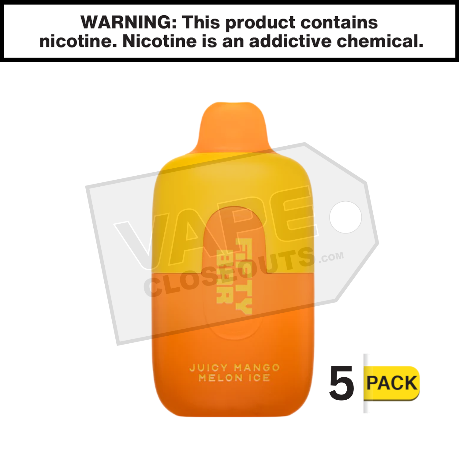 Juicy Mango Melon Ice Fifty Bar Beard Vape