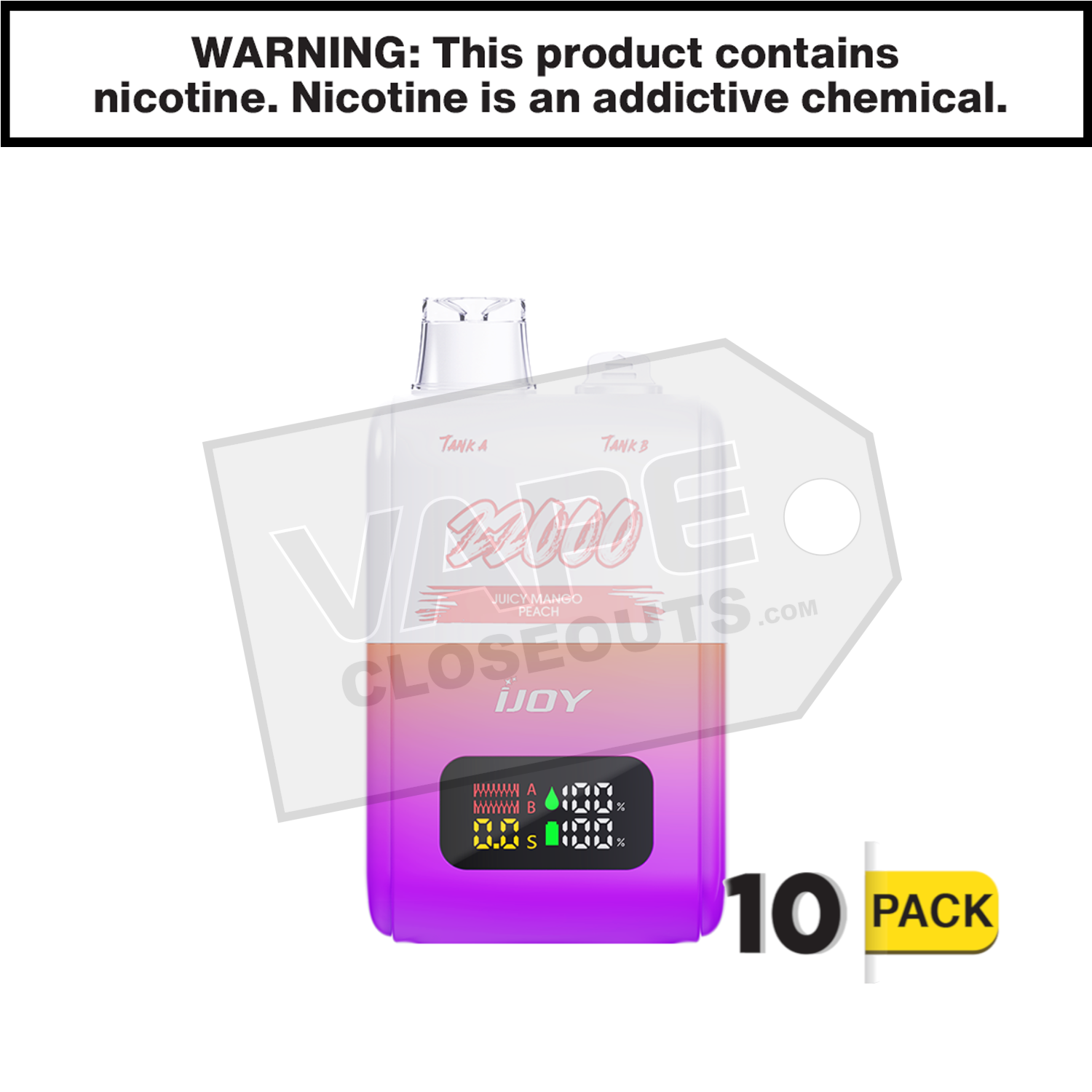 Juicy Mango Peach iJoy SD22000 Disposable Vape — image 2