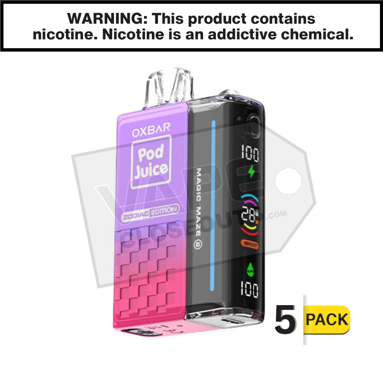 Juicy Rainbow Ice Oxbar Magic Maze 2 30K Disposable Vape