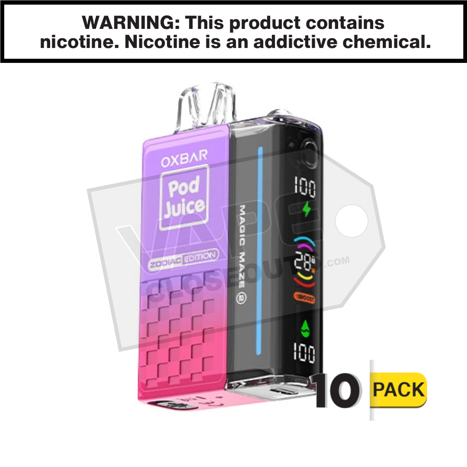 Juicy Rainbow Ice Oxbar Magic Maze 2 30K Disposable Vape — image 2