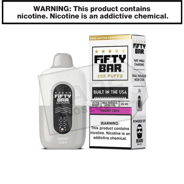 Kiberry Chew Fifty Bar V2 20K Disposable Vape