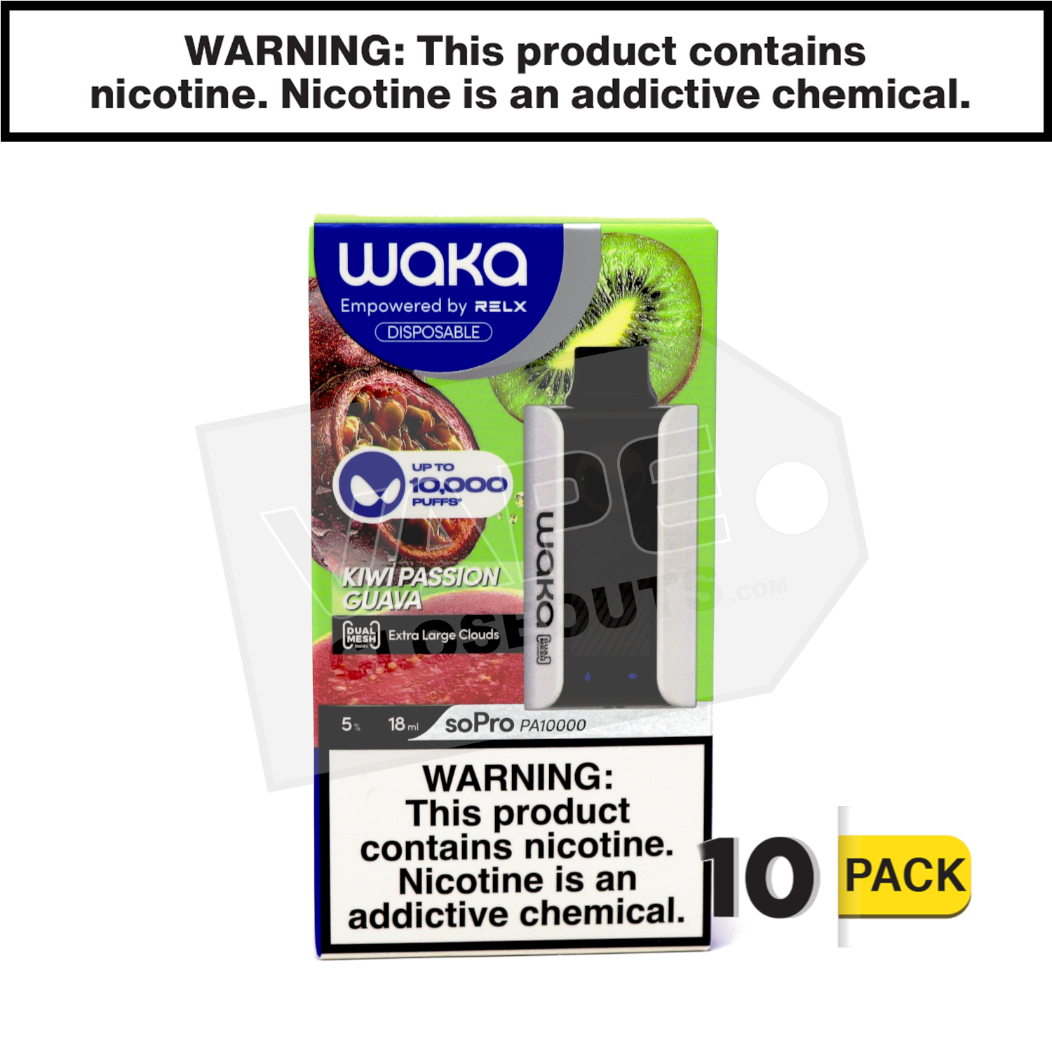 Kiwi Passion Guava WAKA soPro PA10000 Disposable Vape — image 2