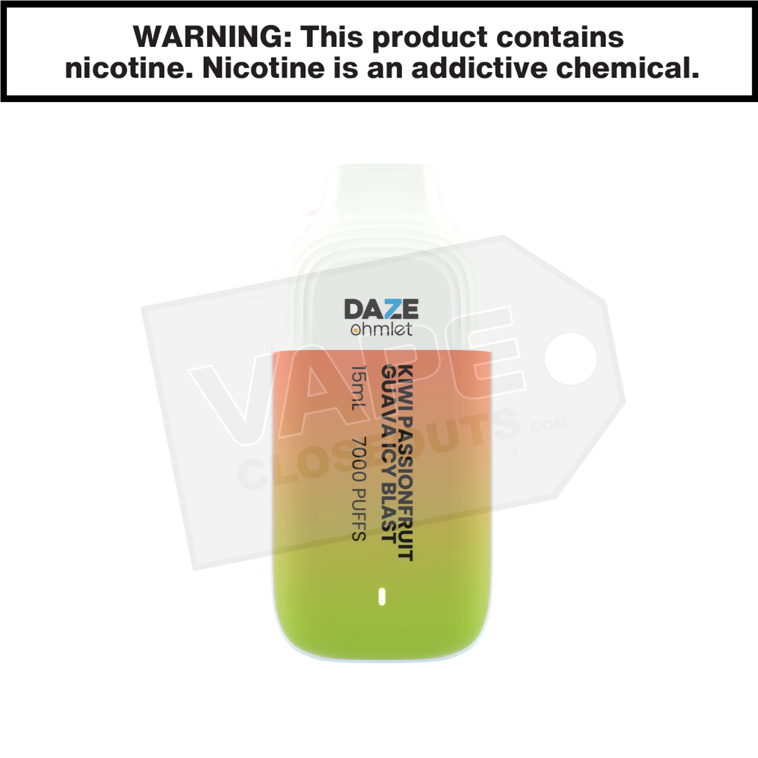 Kiwi Passionfruit Guava Icy Blast 7 Daze Ohmlet Disposable Vape