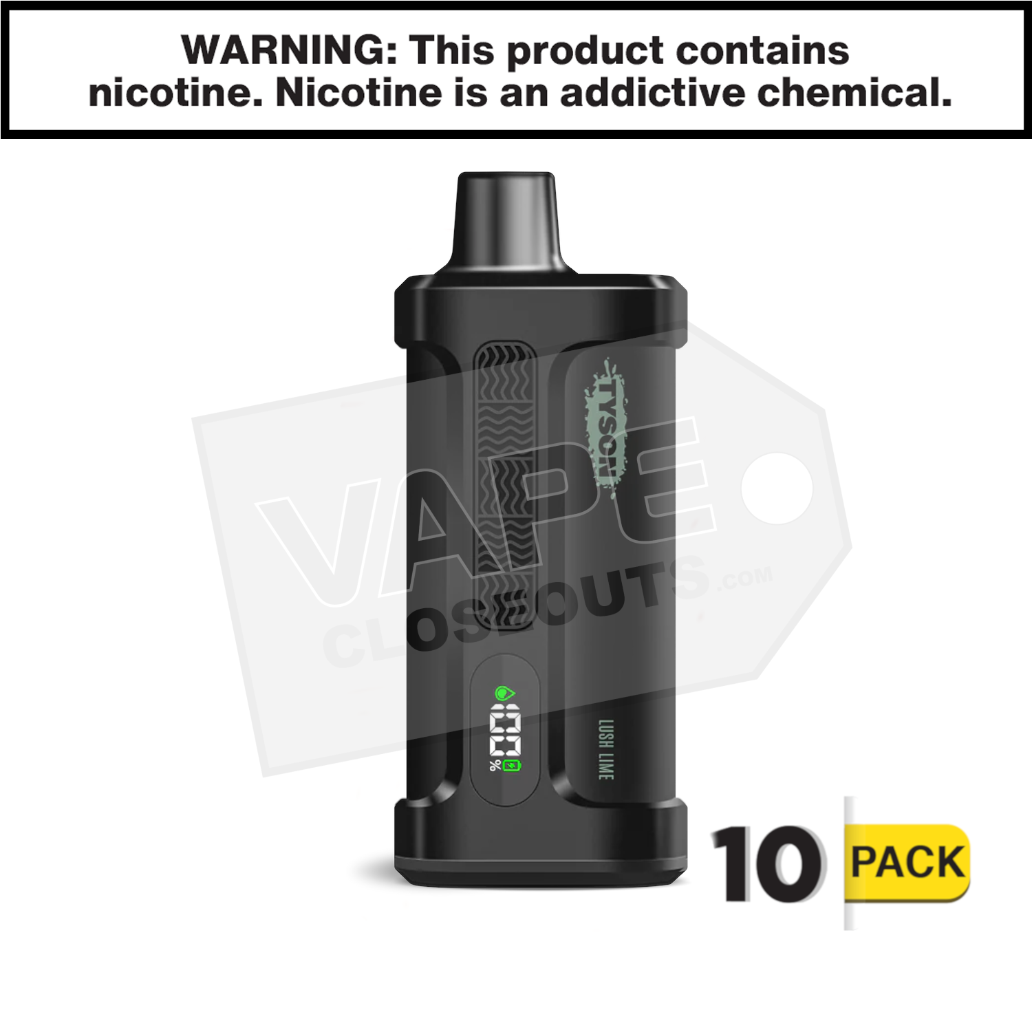 Lush Lime Tyson 2.0 Iron Mike 15,000 Puff Disposable Vape — image 2