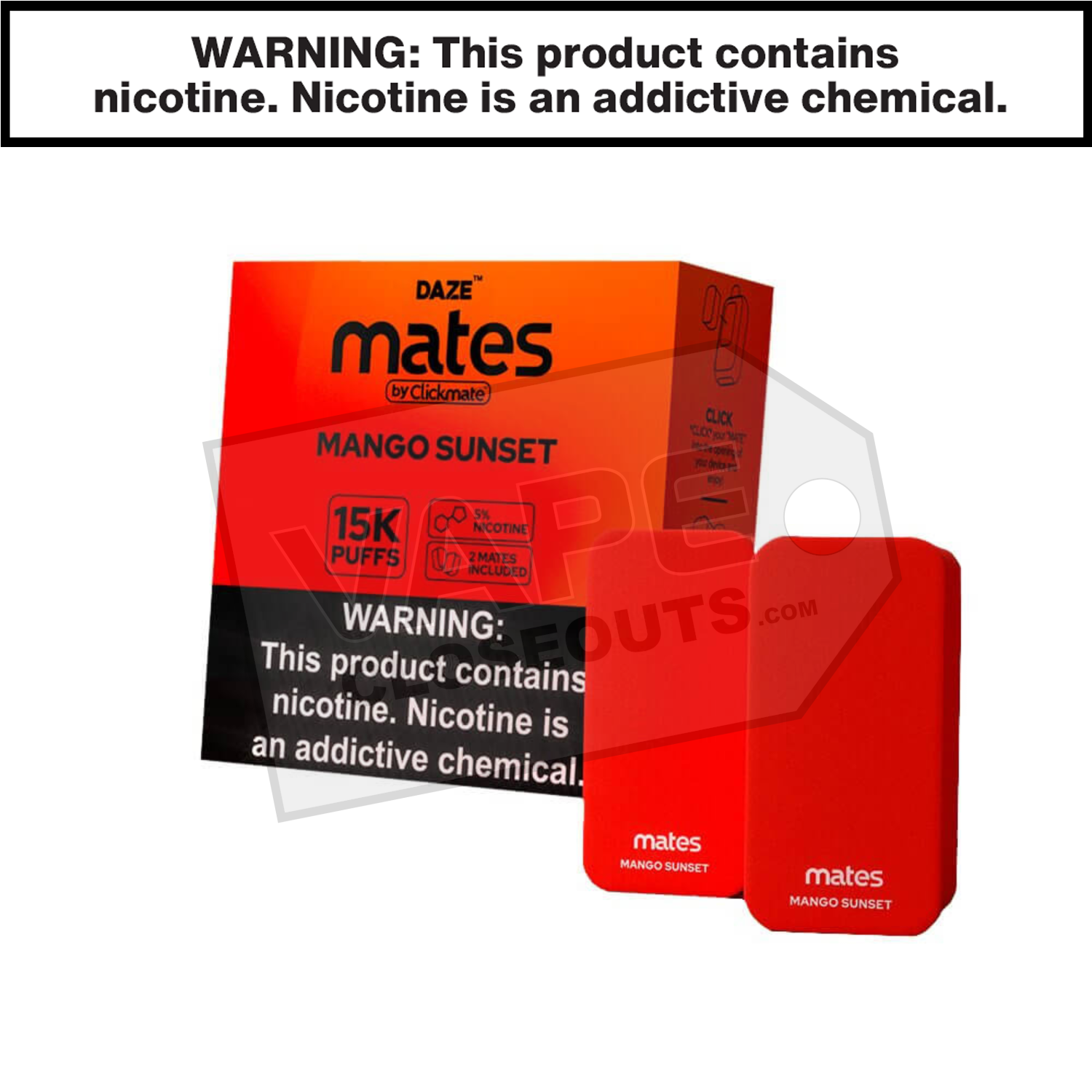 Mates Mango Sunset Clickmate Pods 15K (2pk)