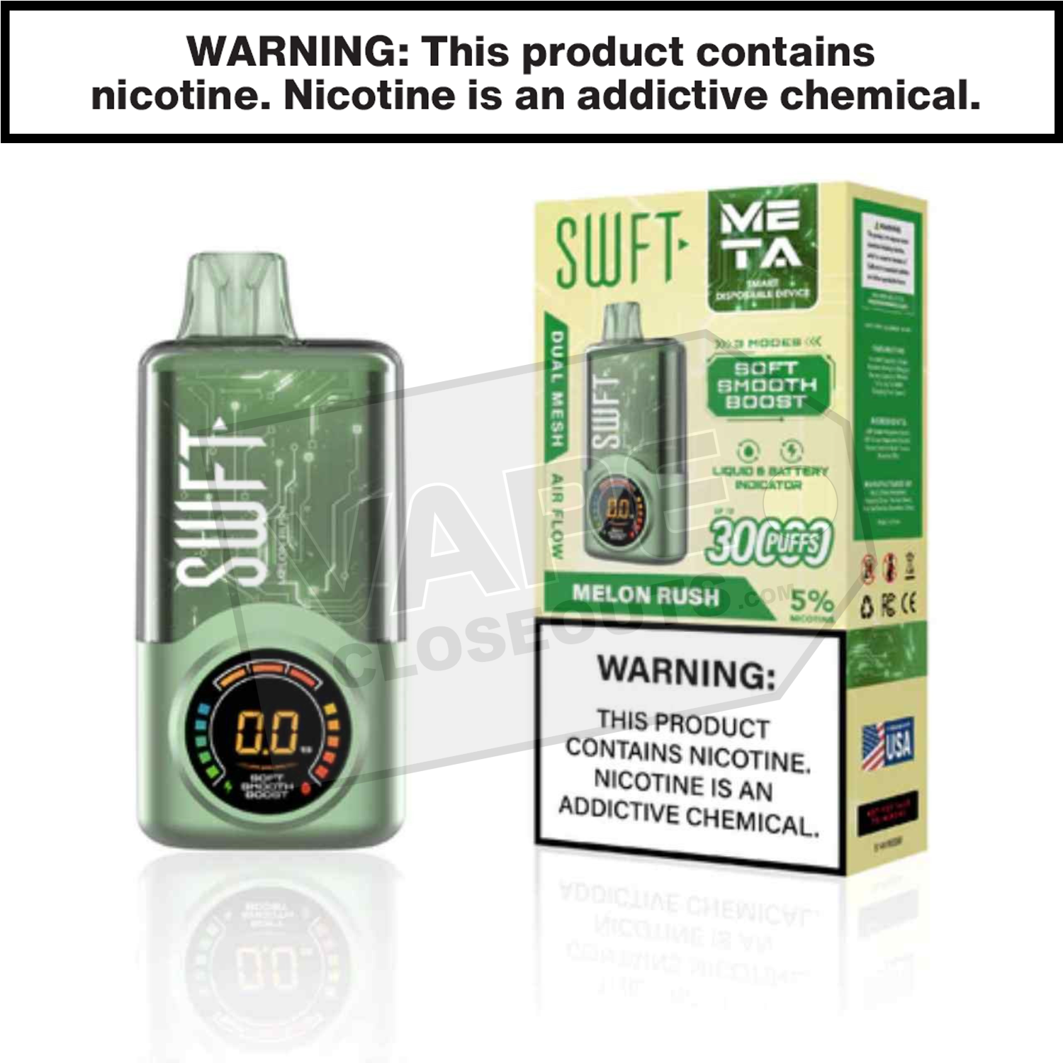 Melon Rush SWFT Meta 30K Disposable Vape