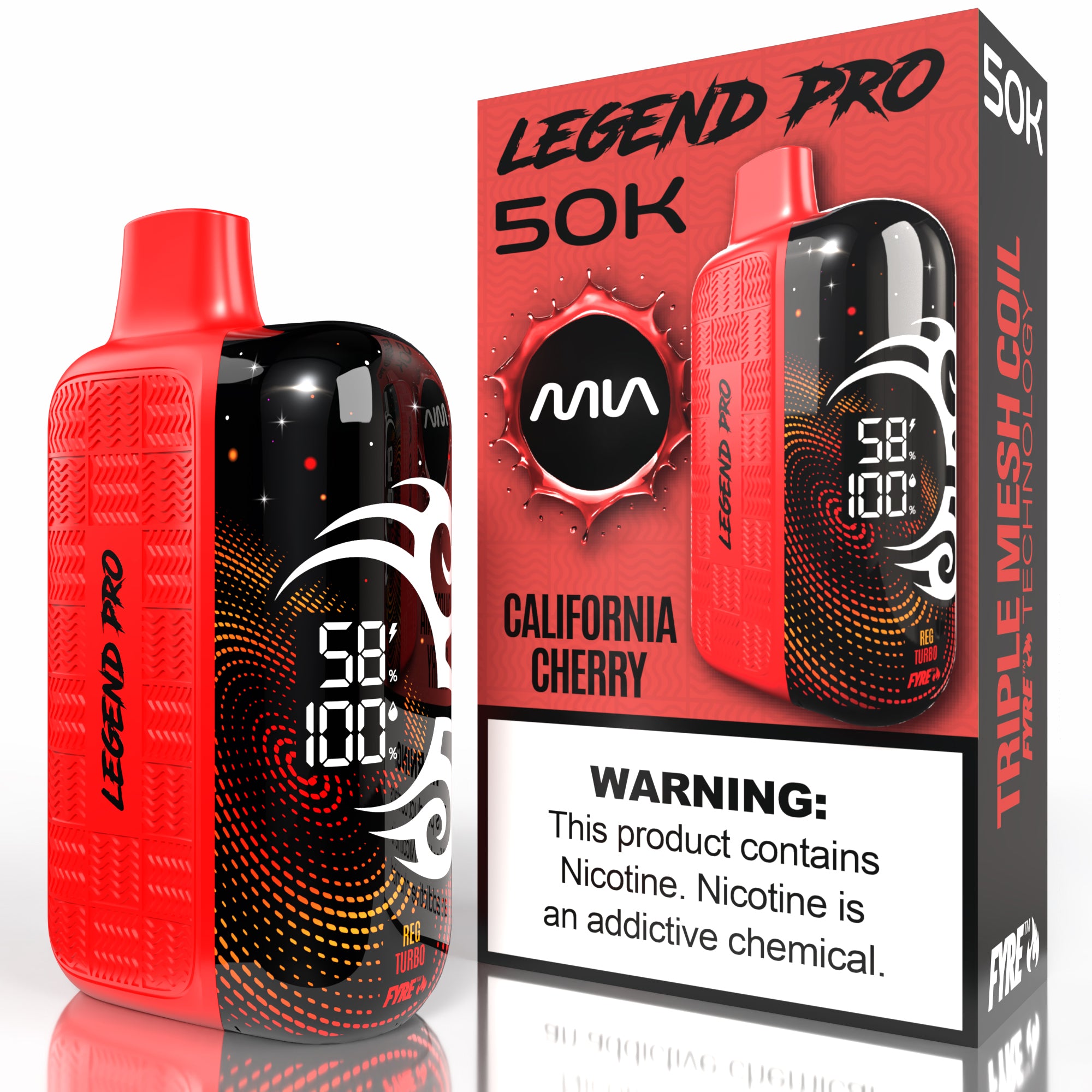 MIA Mike Tyson 50K Legend Pro Disposable Vape - California Cherry