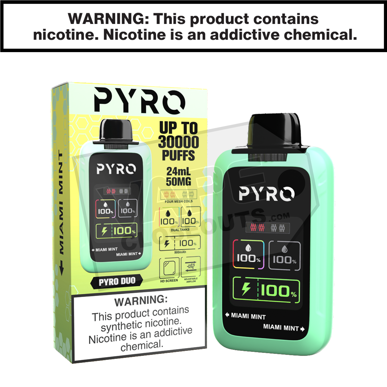 Miami Mint Pyro Duo 30K Disposable Vape