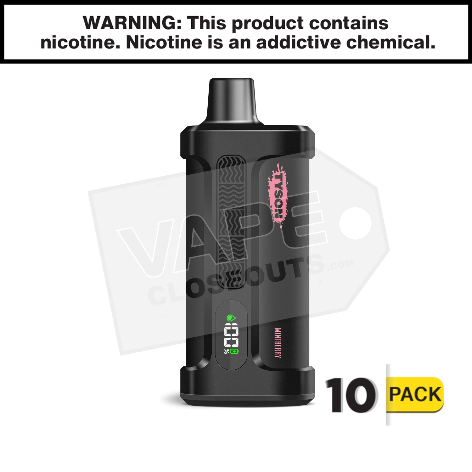 Mint Berry Tyson 2.0 Iron Mike 15,000 Puff Disposable Vape — image 2
