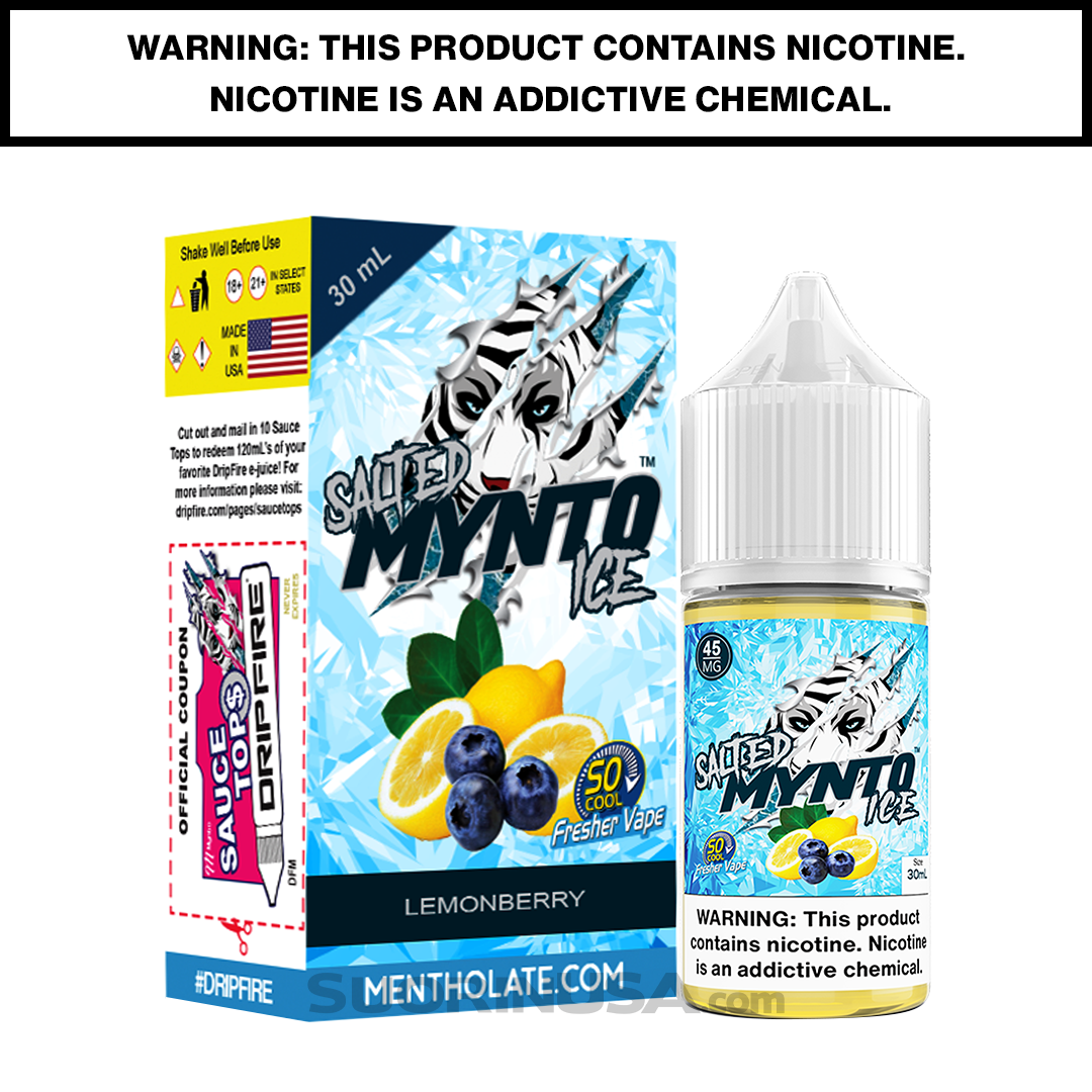 Mynto Ice LemonBerry E-Juice by DripFire - 30mL - SALTED EDITION — image 2