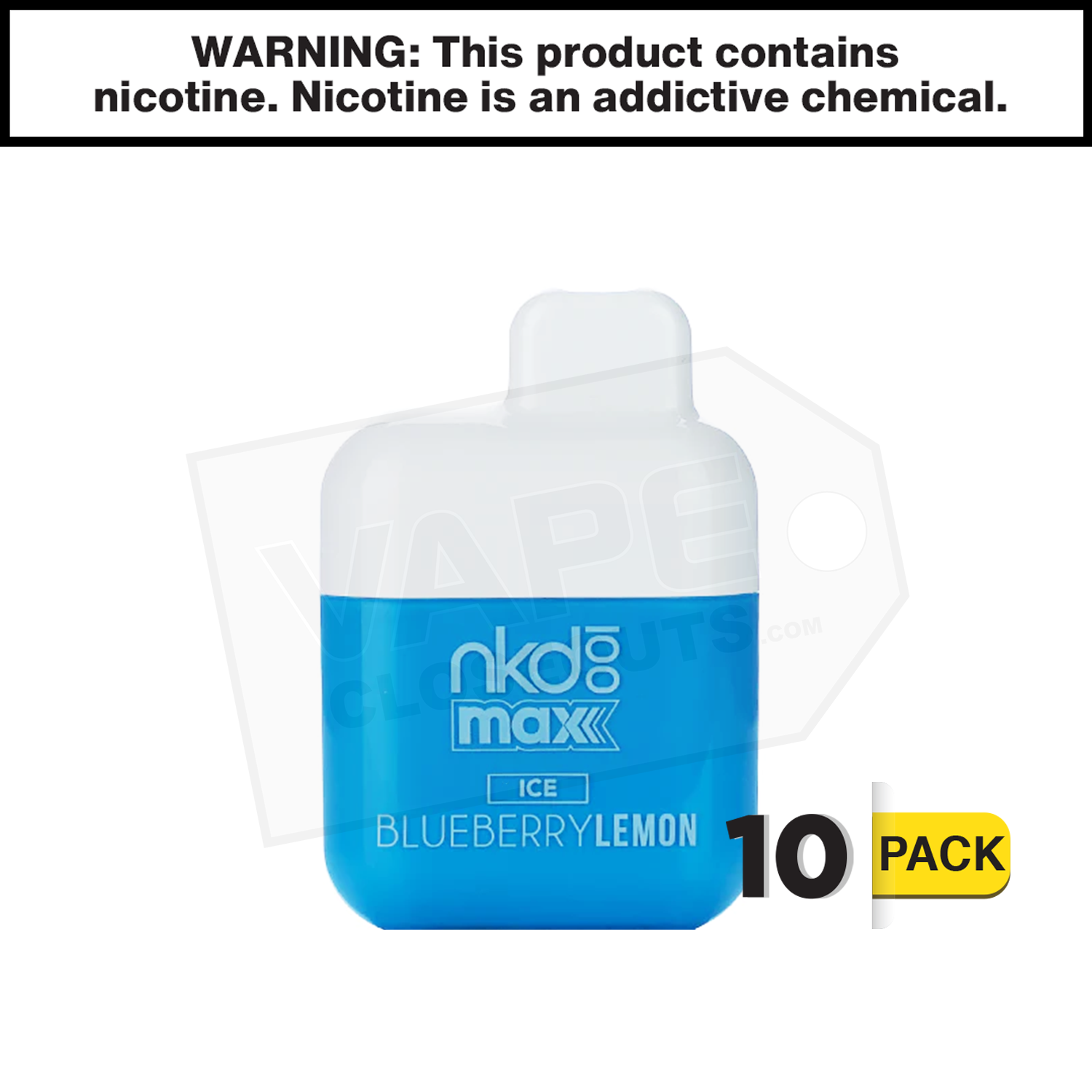 Naked 100 Max | Blueberry Lemon Ice | 4500 Puff Disposable Rechargeable Vape — image 2