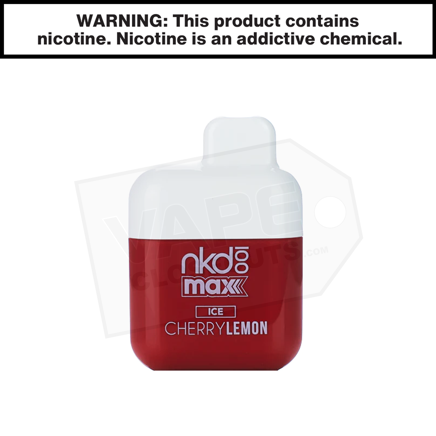 Naked 100 Max | Cherry Lemon Ice | 4500 Puff Disposable Rechargeable Vape