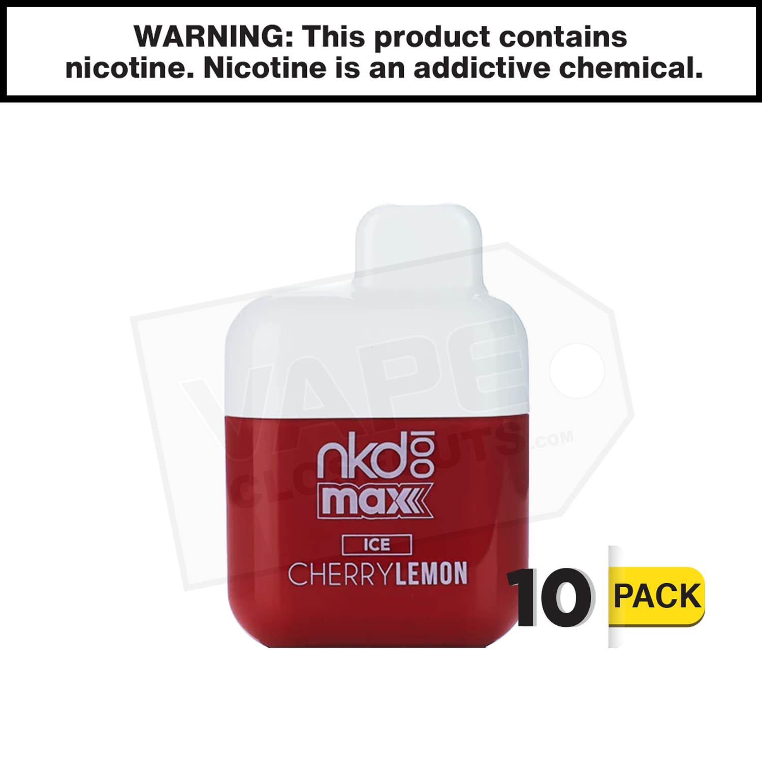 Naked 100 Max | Cherry Lemon Ice | 4500 Puff Disposable Rechargeable Vape — image 2