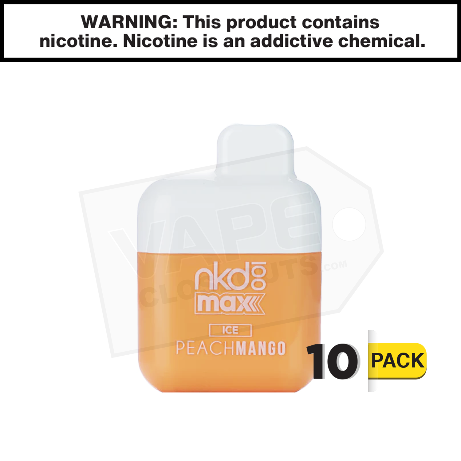 Naked 100 Max | Peach Mango Ice | 4500 Puff Disposable Rechargeable Vape — image 2
