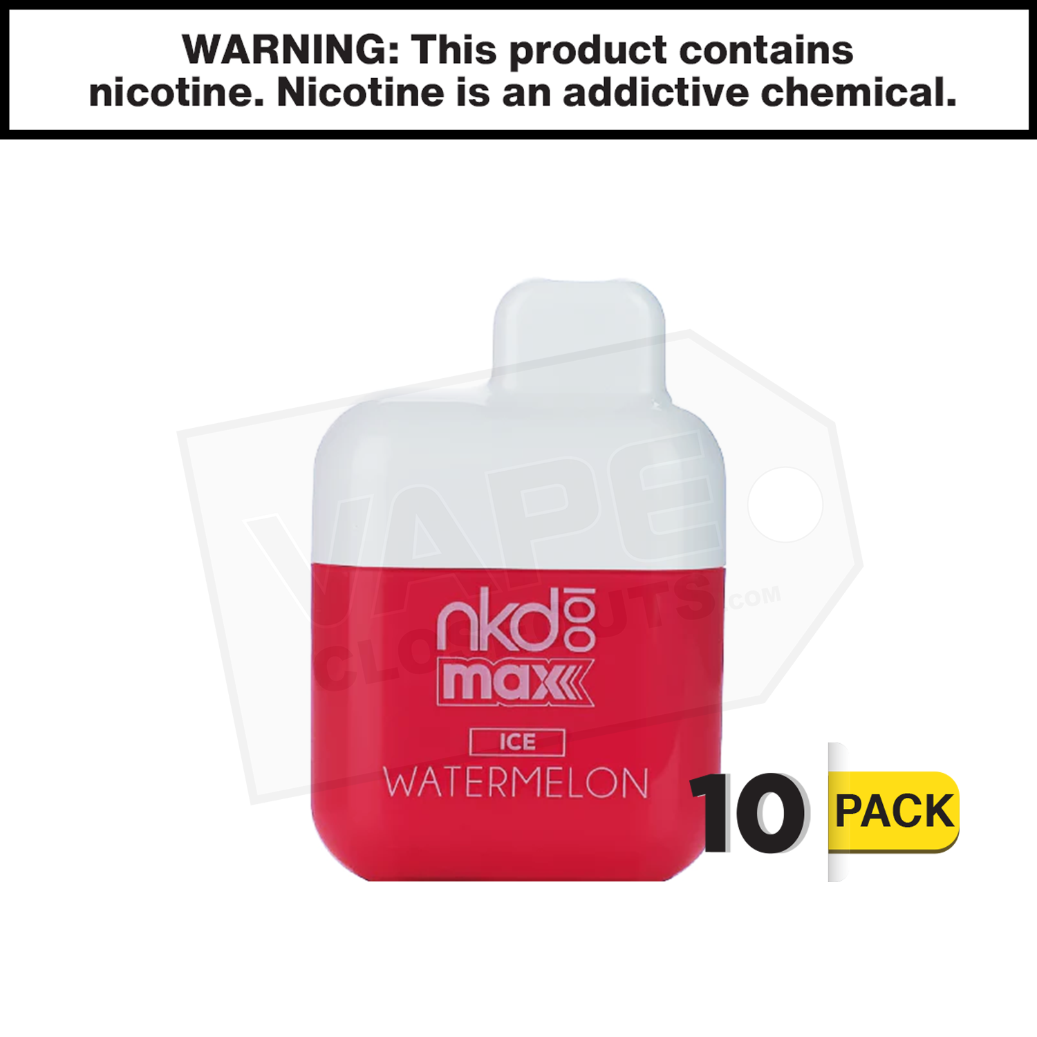Naked 100 Max | Watermelon Ice | 4500 Puff Disposable Rechargeable Vape — image 2