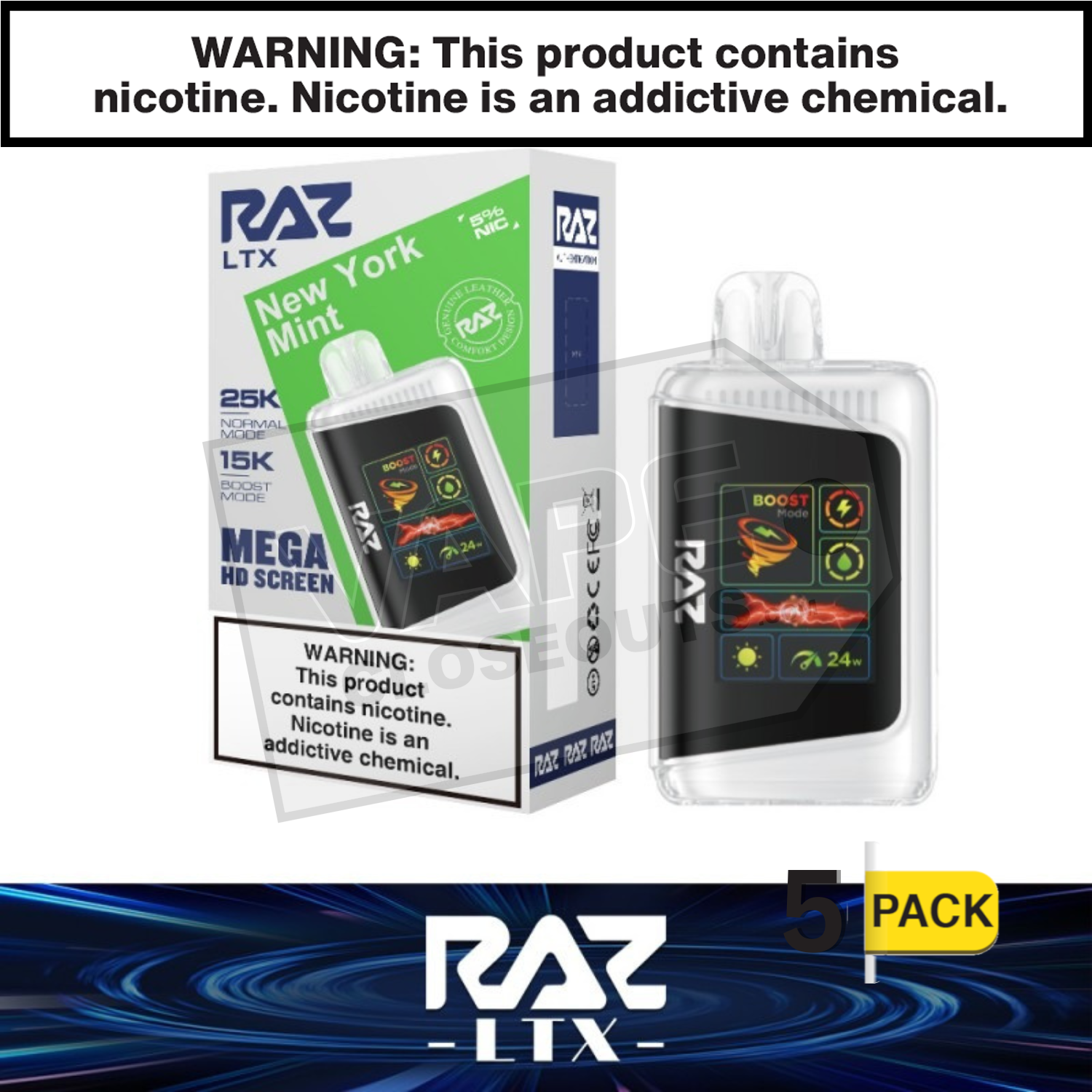 New York Mint RAZ LTX 25K Disposable Vape